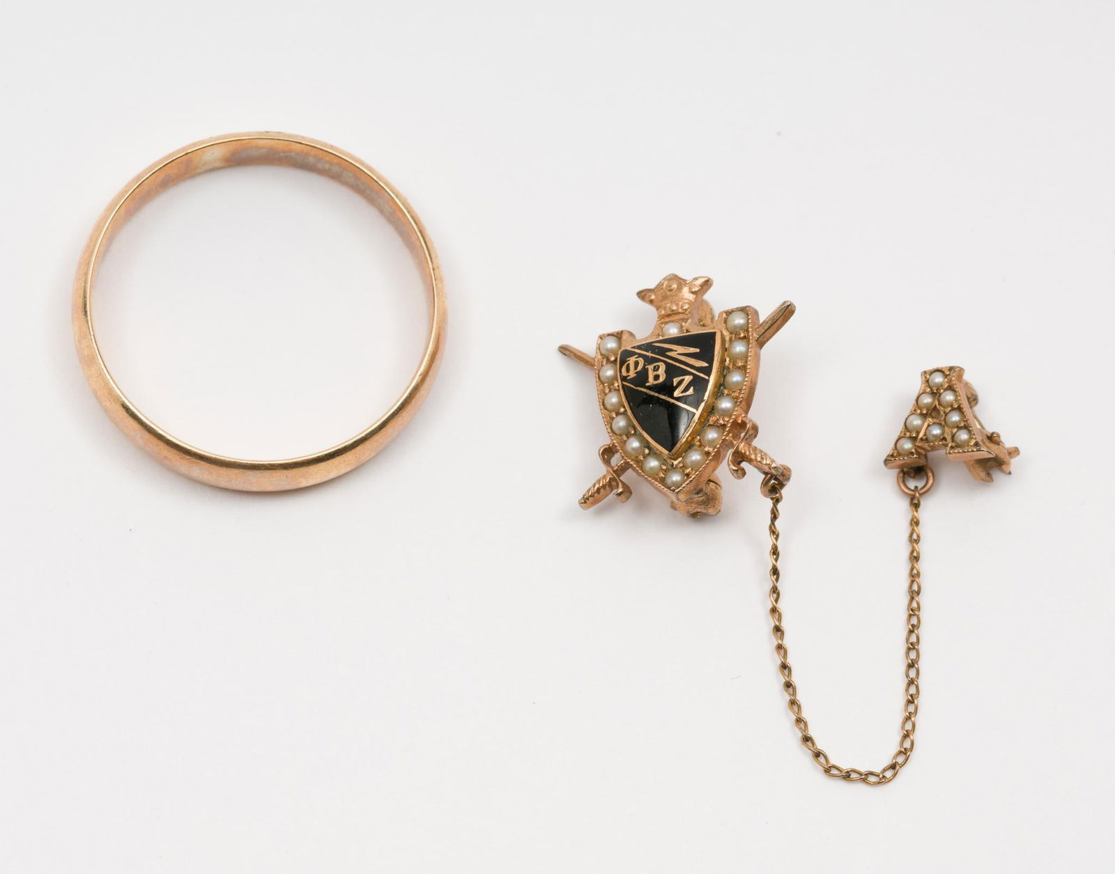 14K Gold Band and Fraternal Pin (1 of 7)