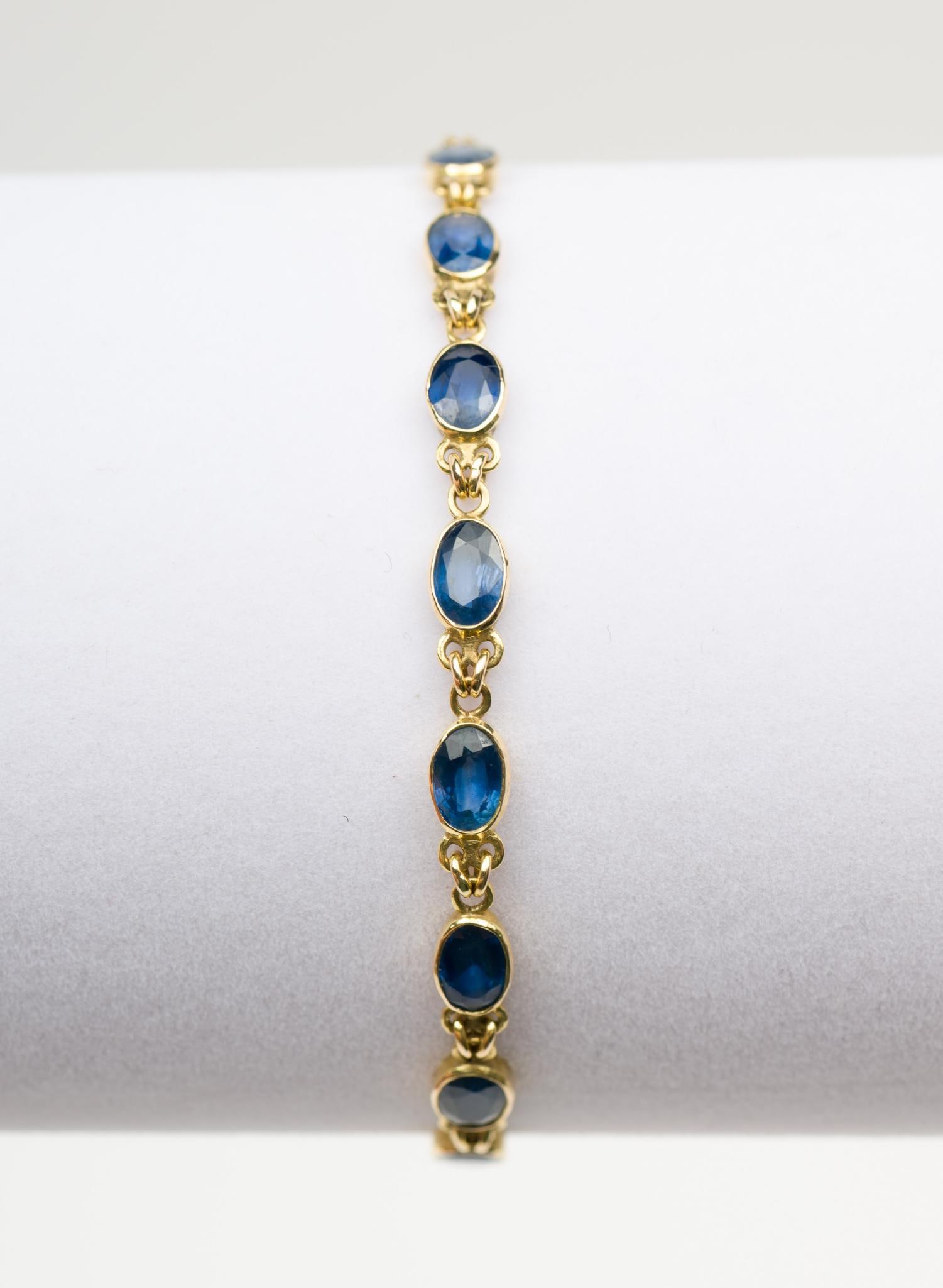 14K Gold & Sapphire Bracelet (1 of 4)