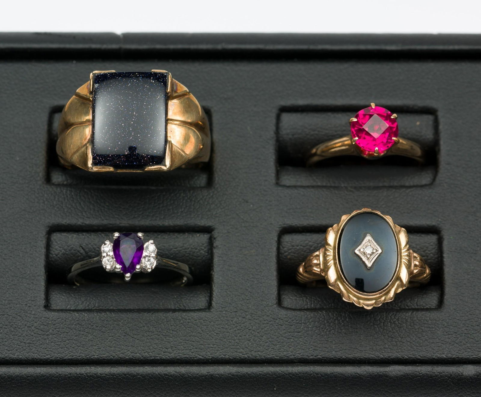 4 10K Gold & Gemstone Rings (1 of 6)