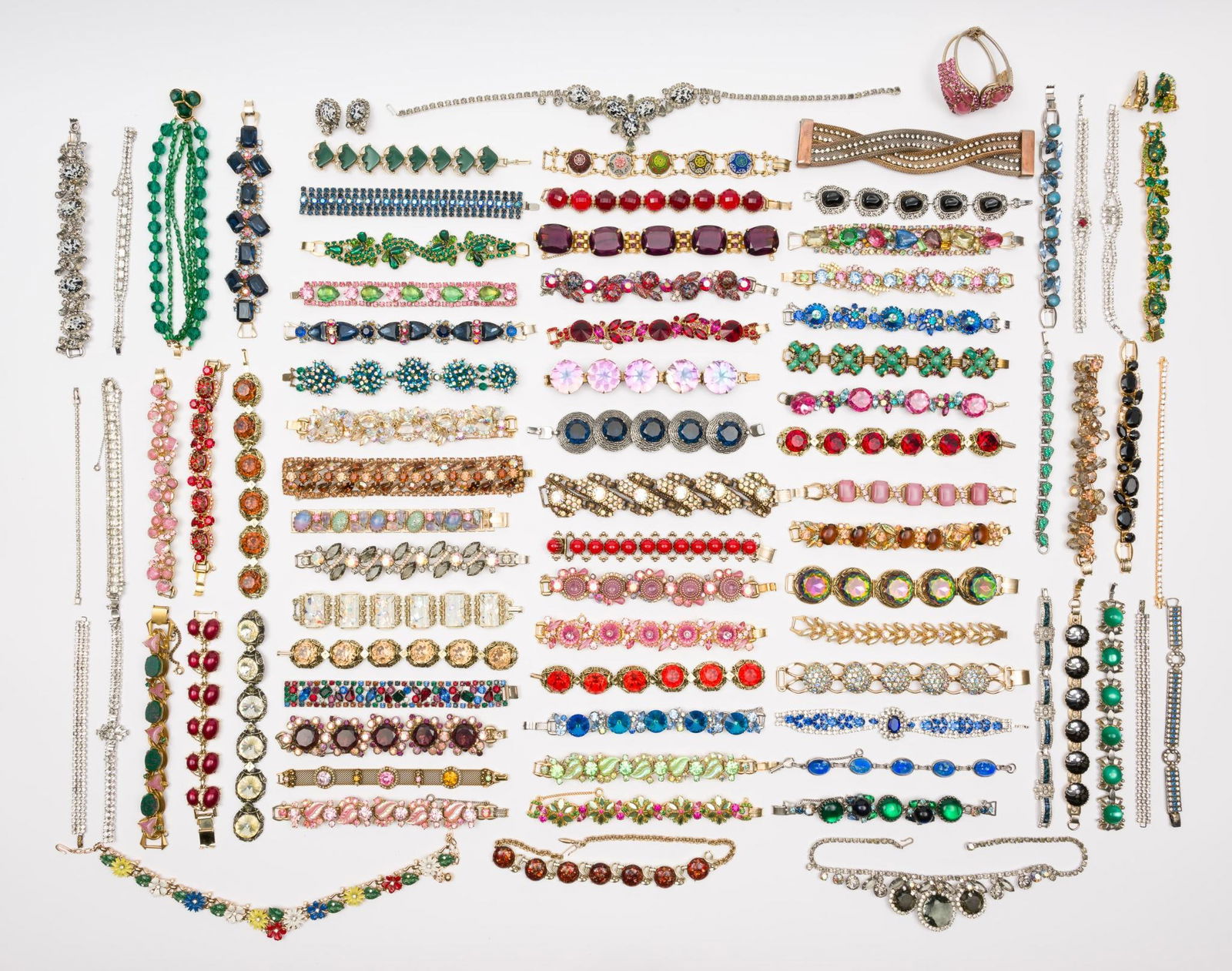 Large Grouping of Unsigned Costume Bracelets and Earrings (1 of 6)
