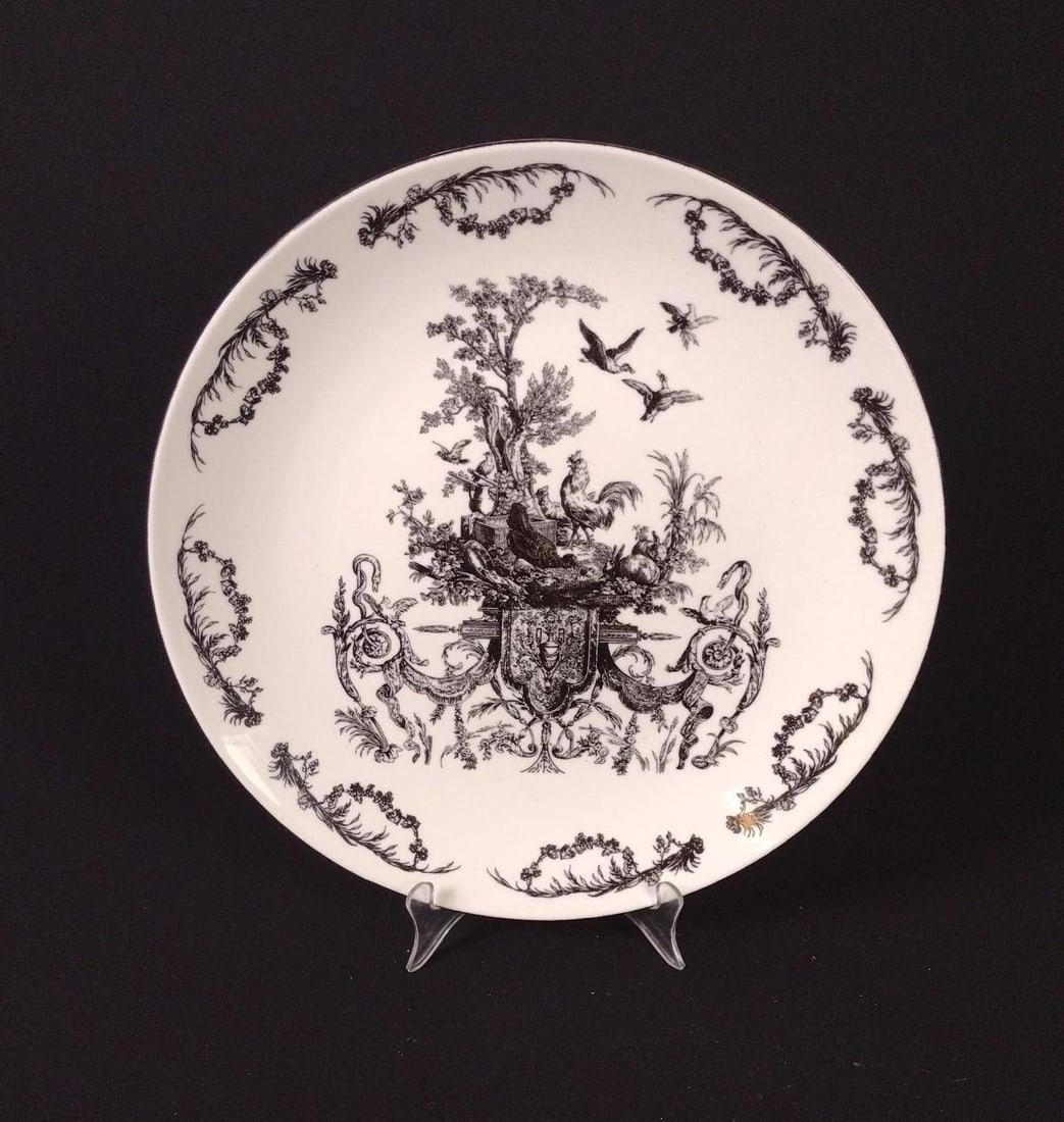 Aux Au Provence Black And White Transferware Charger (1 of 3)