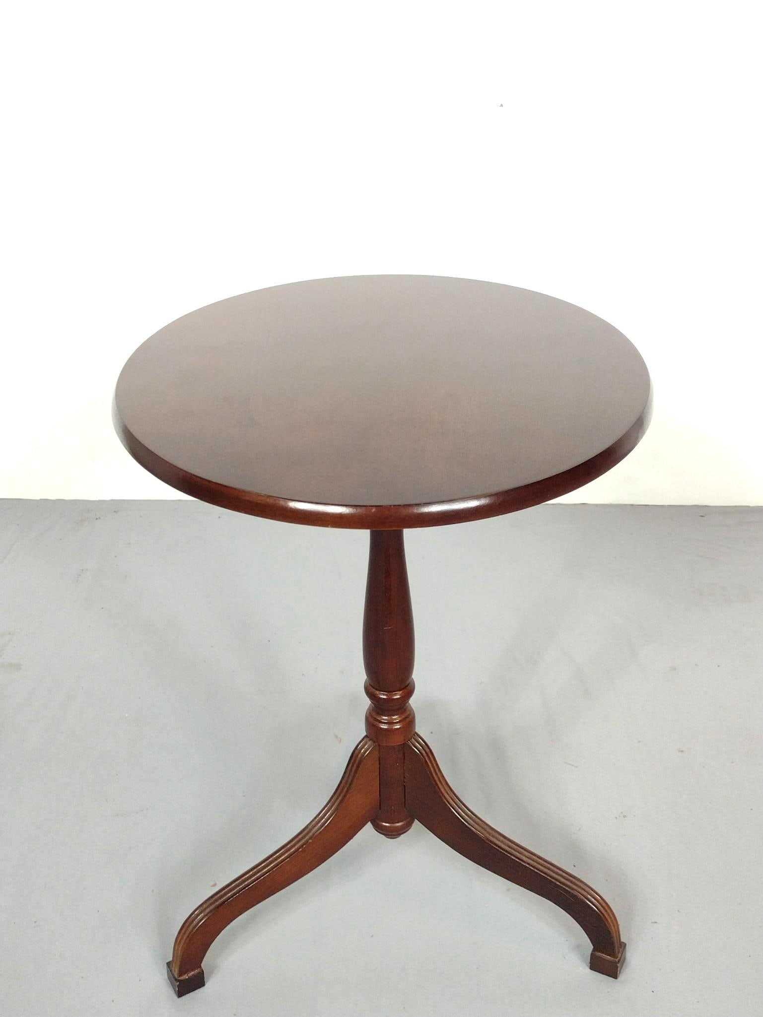 Tilt Top Candle Stand: 14-3/4" wide X 19" deep X 20-3/4" high. No manufacturers name found. MG.