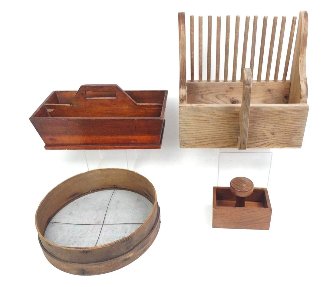 4 Wood Implements incl Cranberry Hauler (1 of 10)