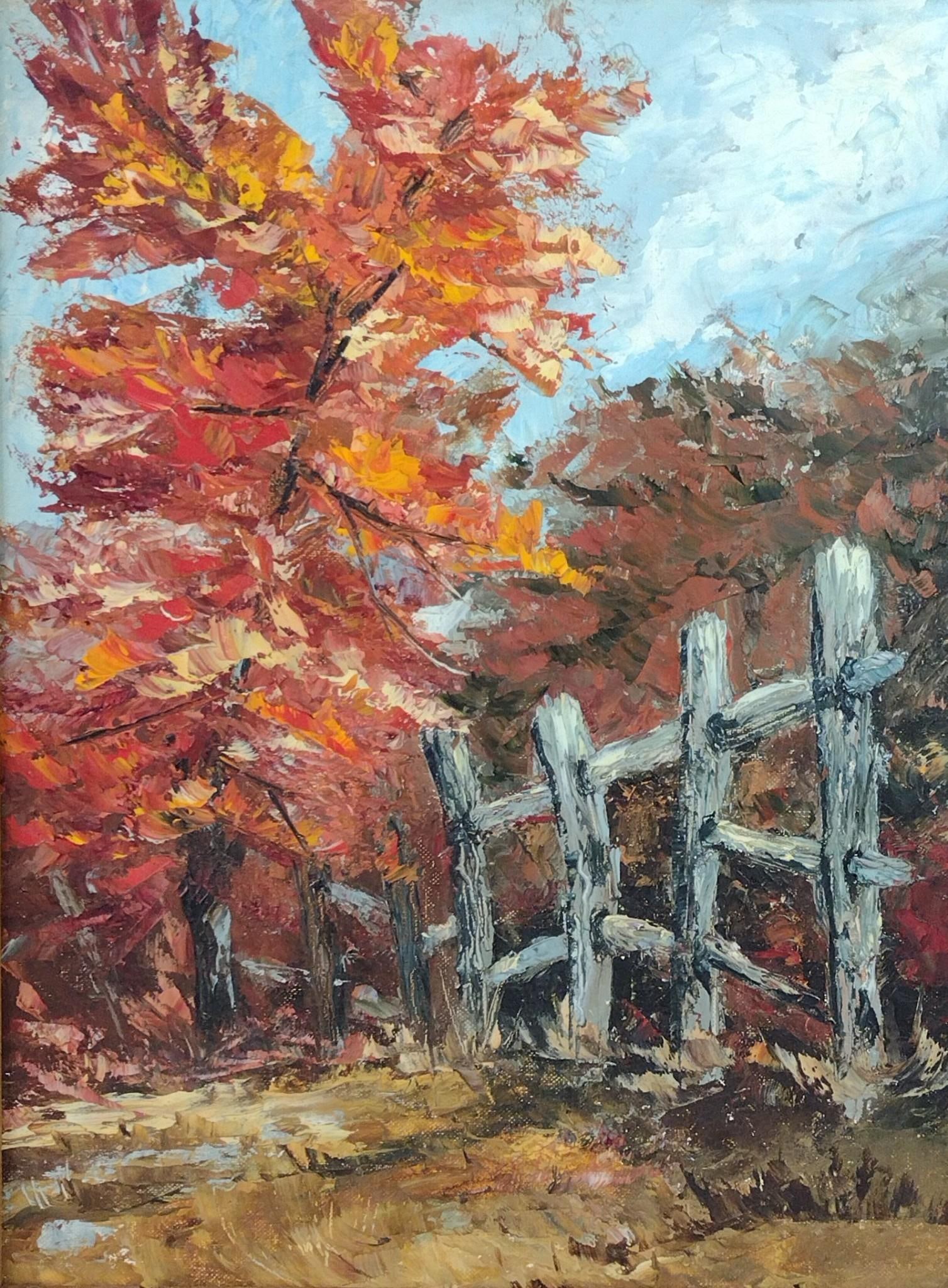 Dave Keefer "Autumn Trees" Painting (1 of 4)