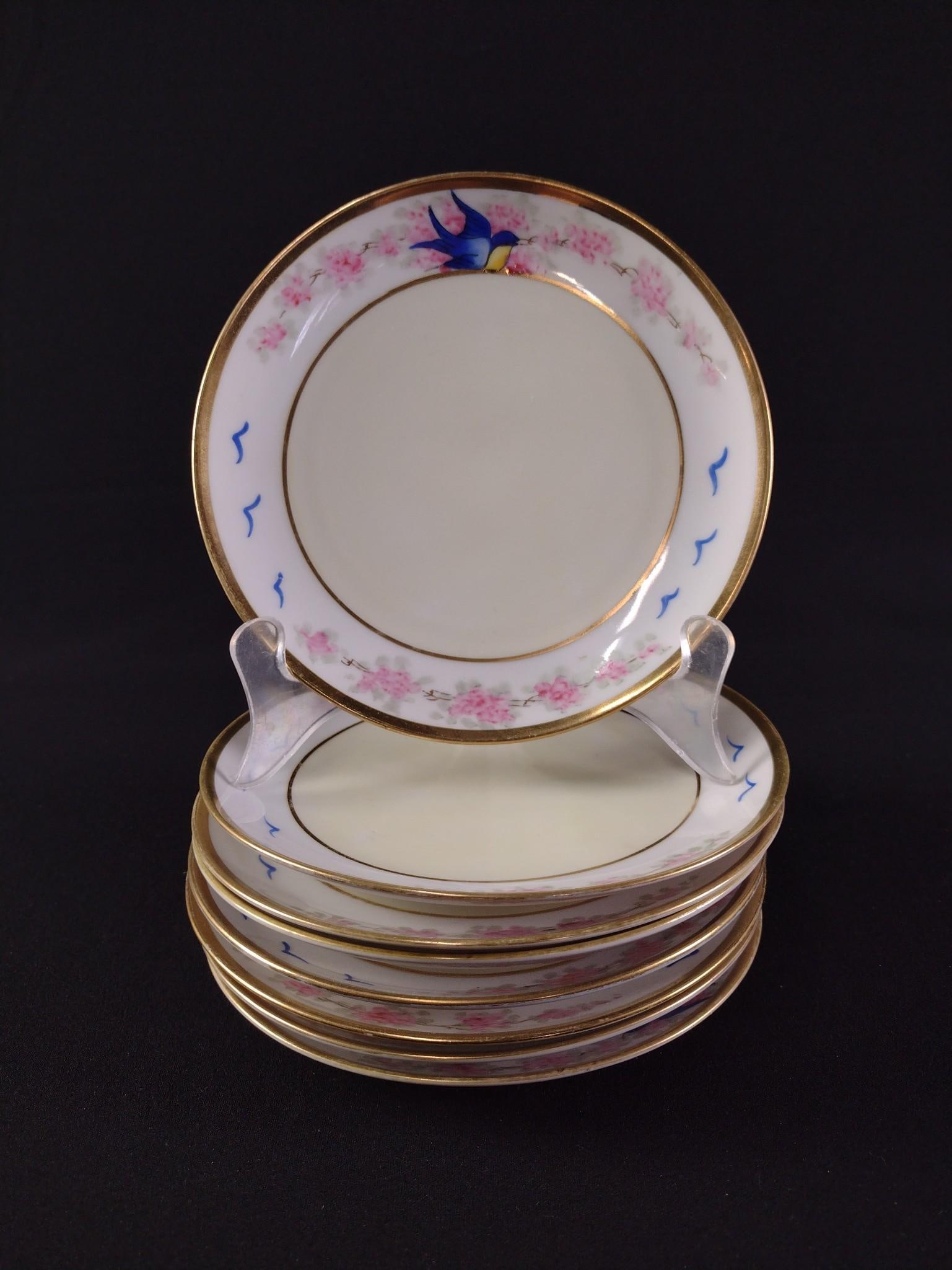 8 Hand Painted Nippon Plates Auction