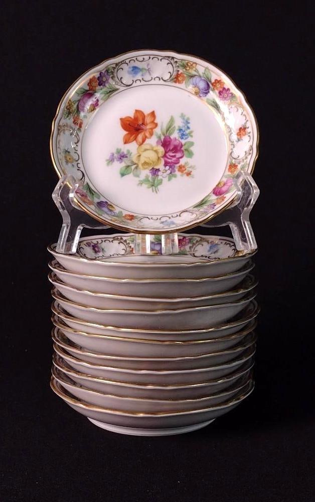 12 Dresden Flowers Plates (1 of 2)