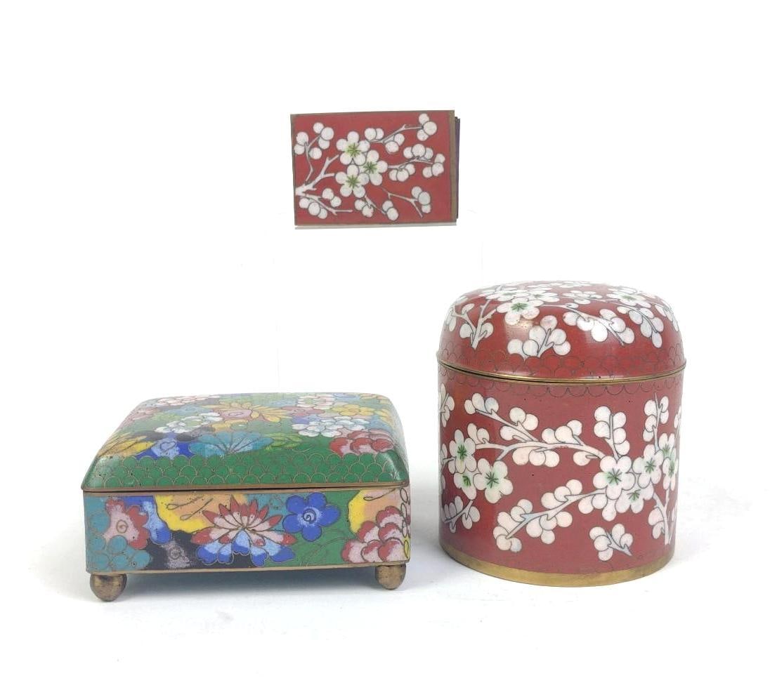 3 Pcs Cloisonne incl Matchbook Case (1 of 9)