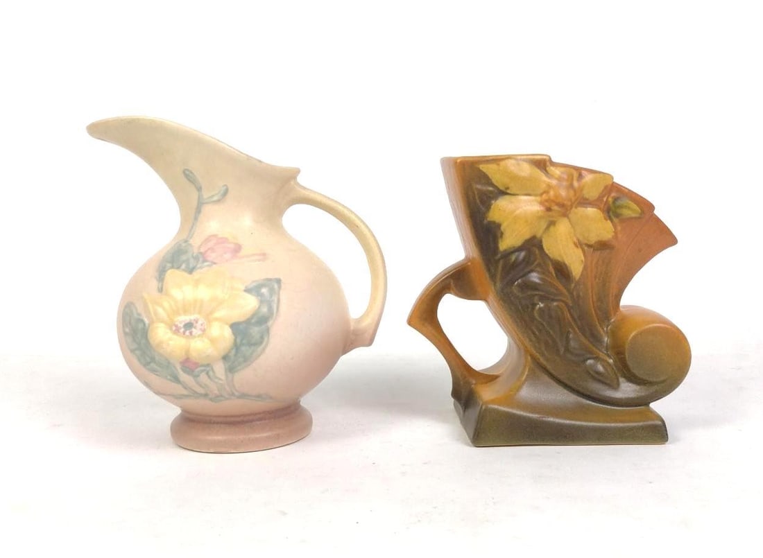 Roseville Clematis Vase and Hull Ewer (1 of 5)