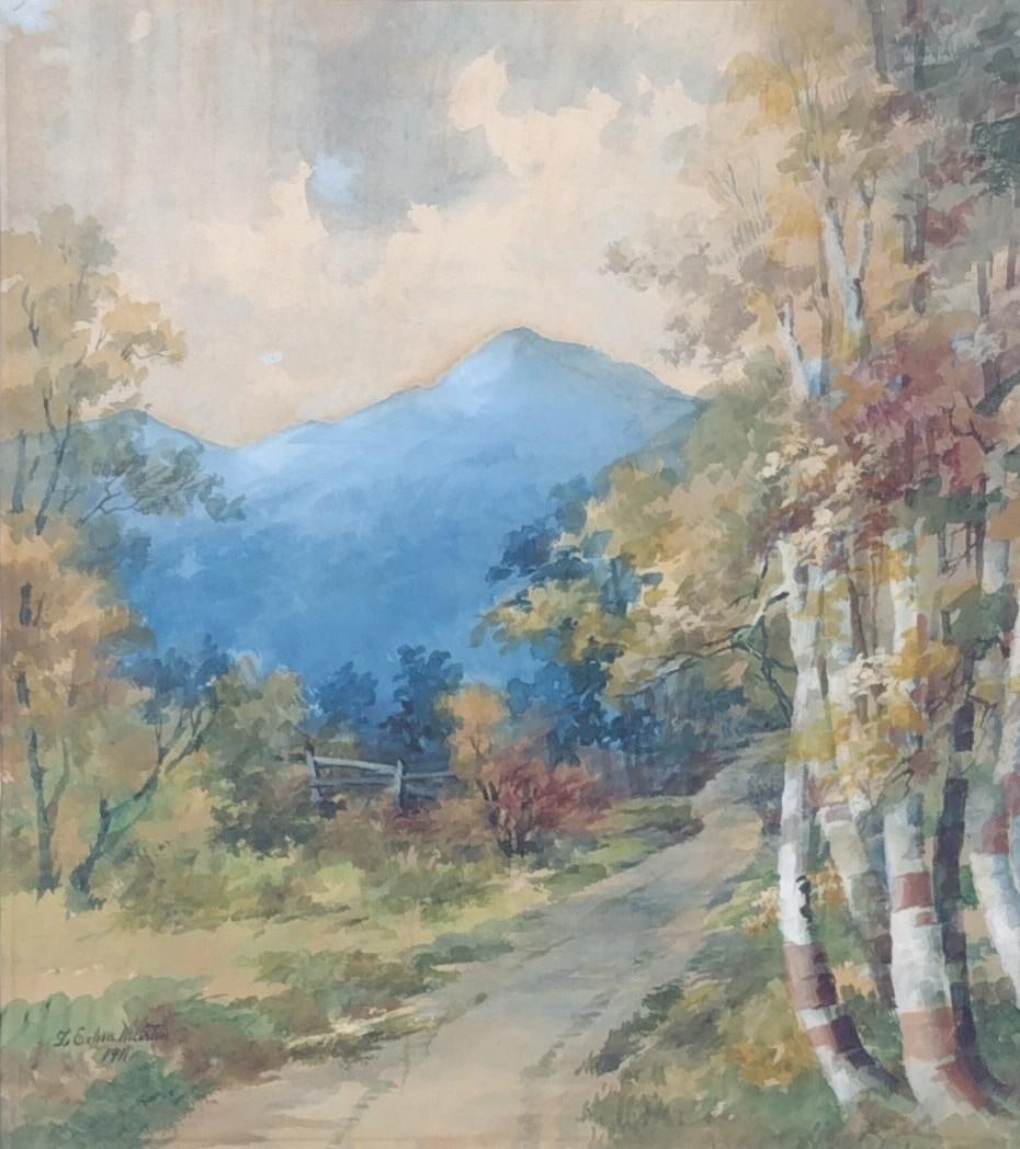 Lizzie Edna Martin Mountainside Watercolor (1 of 4)