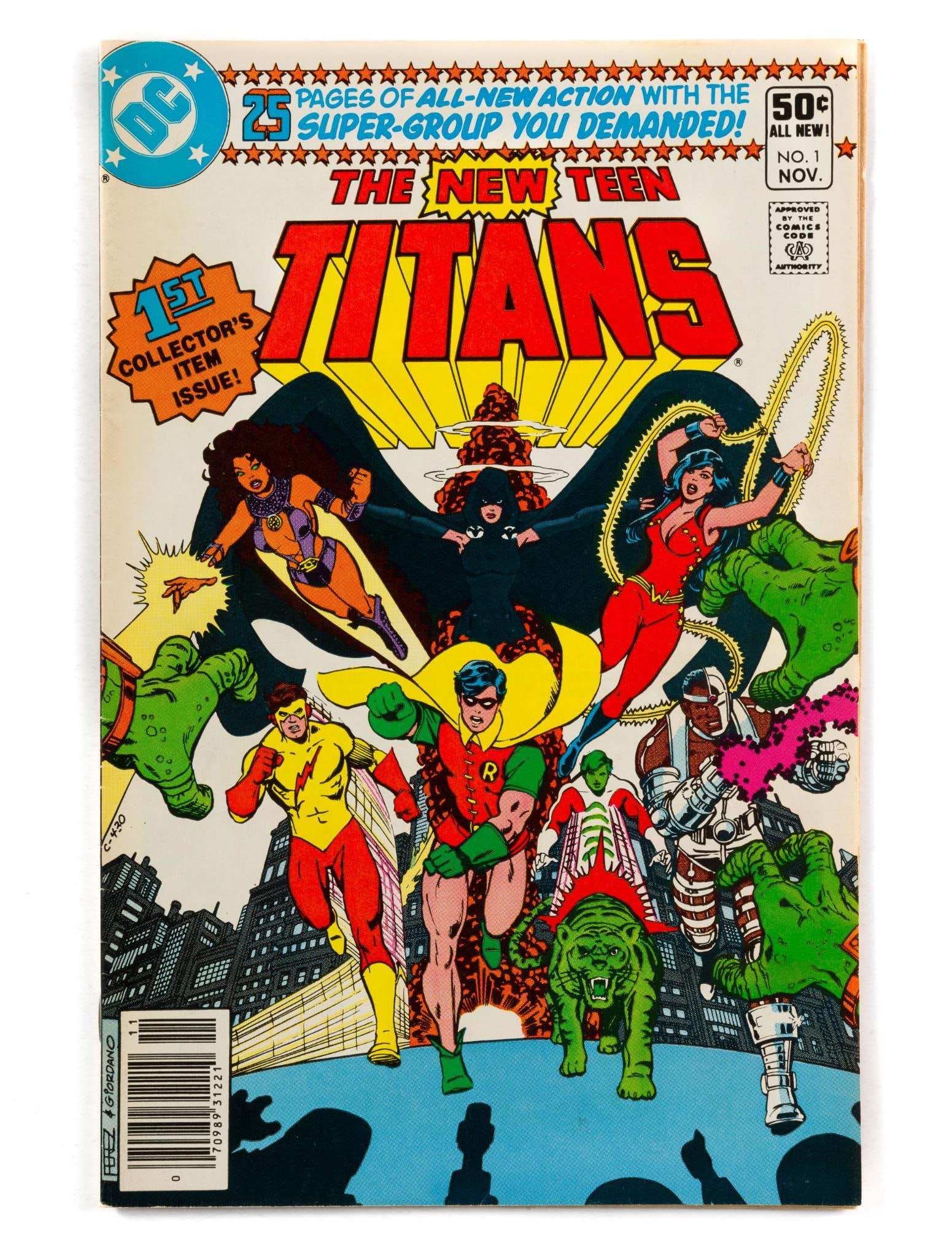 The New Teen Titans No. 1: The New Teen Titans No. 1. 1980. Condition: FN+ to VF-. AJ.