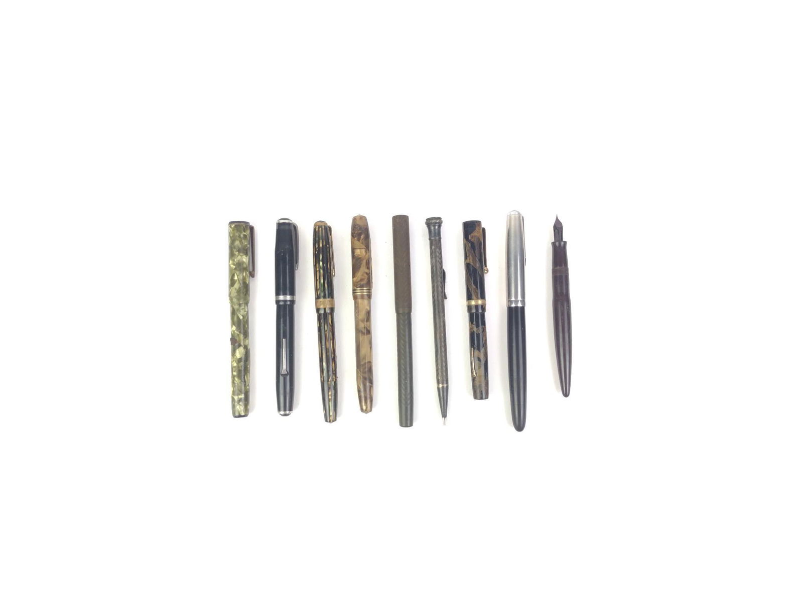 8 Fountain Pens and 1 Silver Plate Pencil (1 of 10)