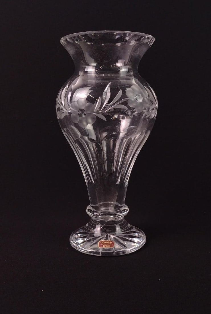 13" Gorham Lead Crystal Vase (1 of 3)