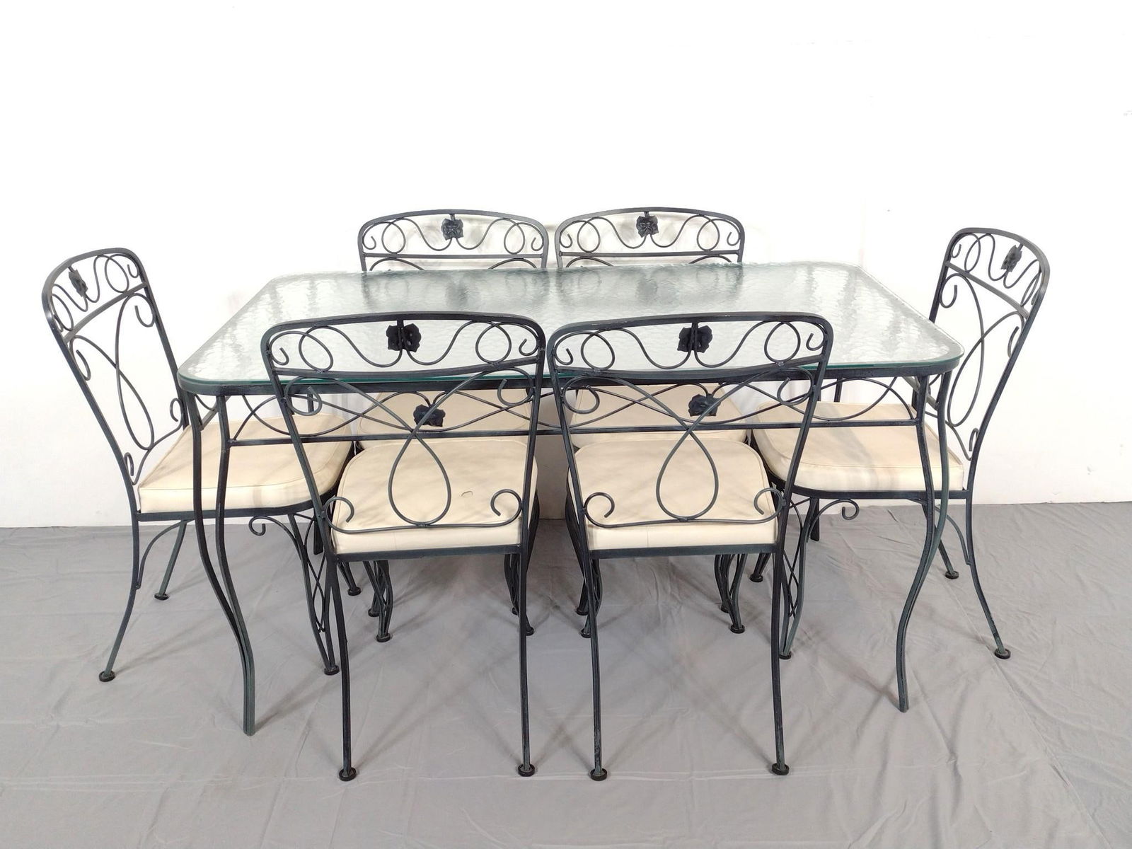 Glass Top Outdoor Table & Chairs (1 of 9)