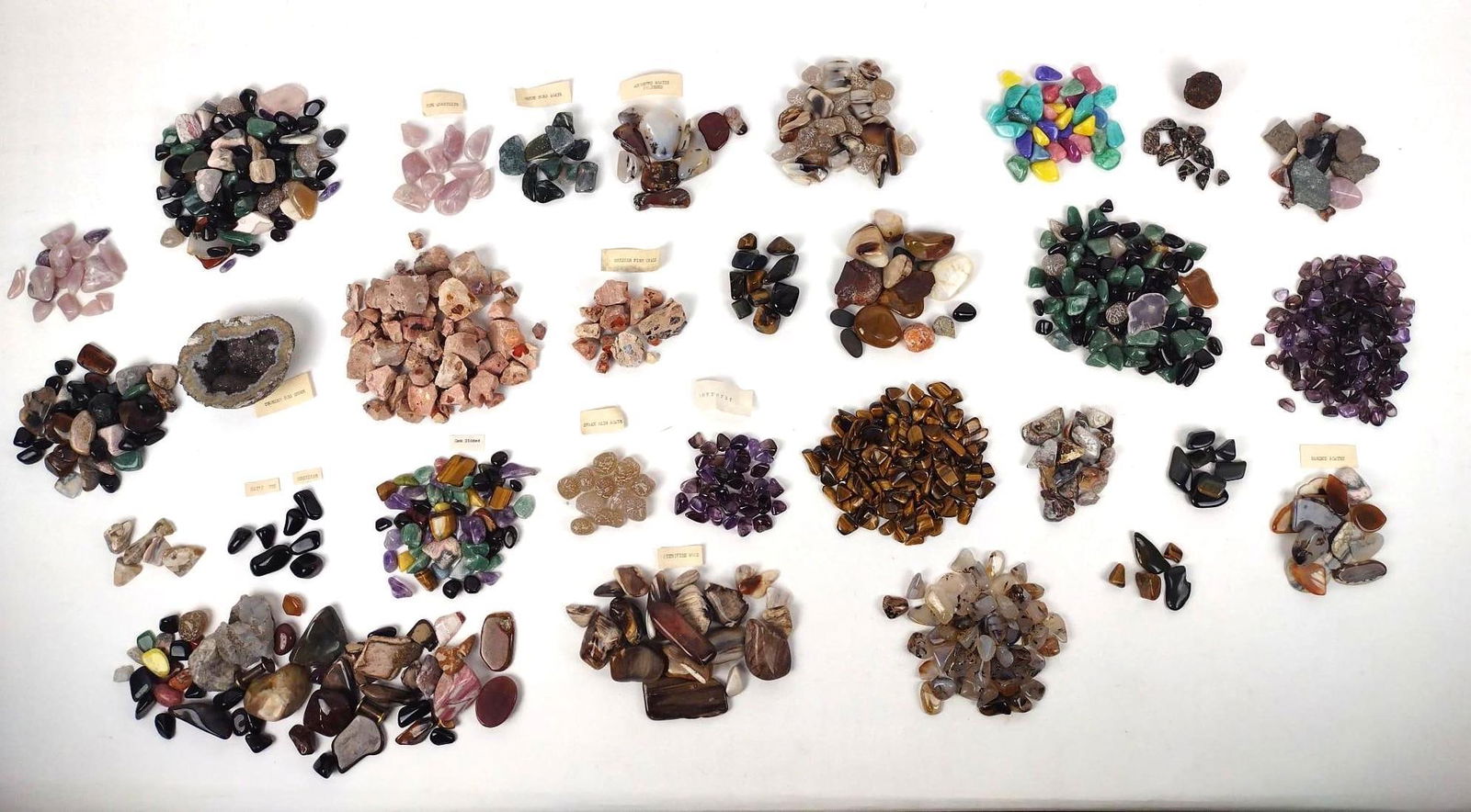 Large Grouping Polished Rocks and Minerals incl Thunder Egg Geode (1 of 6)