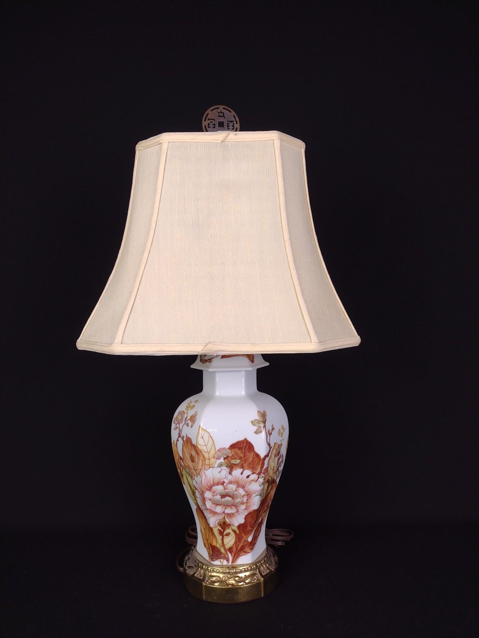 Hand Painted Floral Table Lamp (1 of 3)