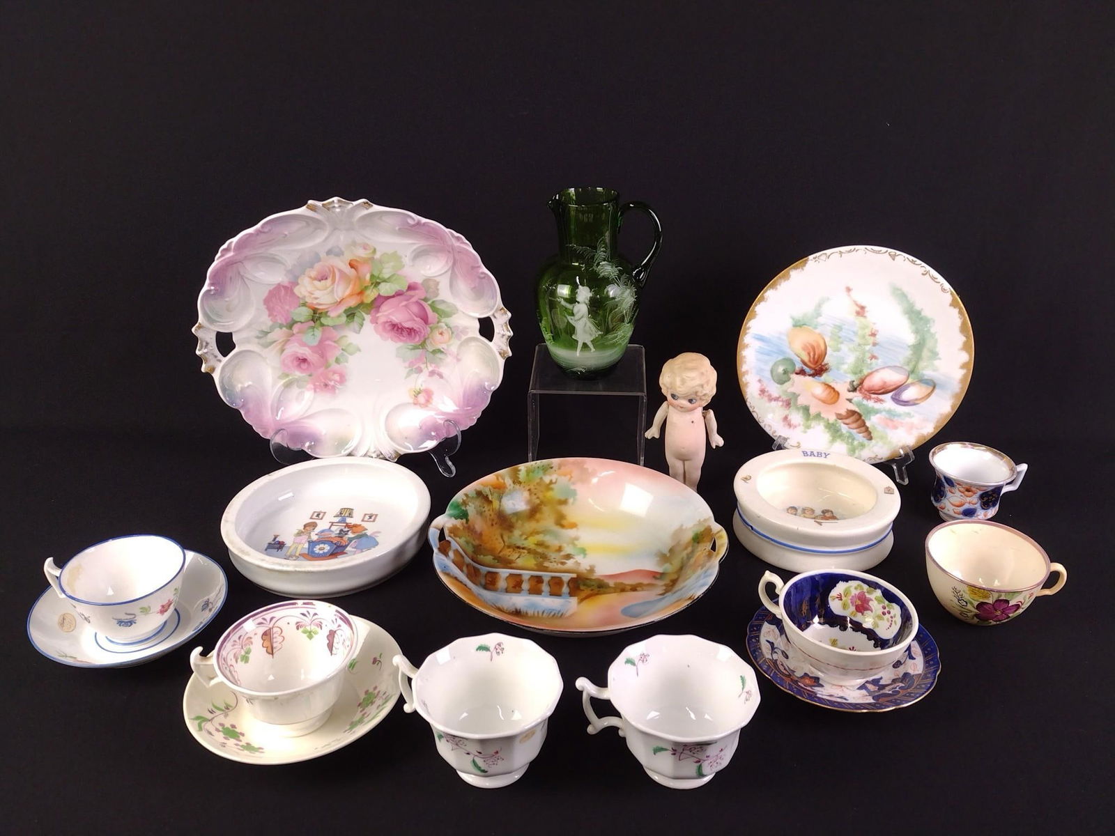 17 Collectibles incl Soft Paste Ceramics & Mary Gregory Pitcher (1 of 15)