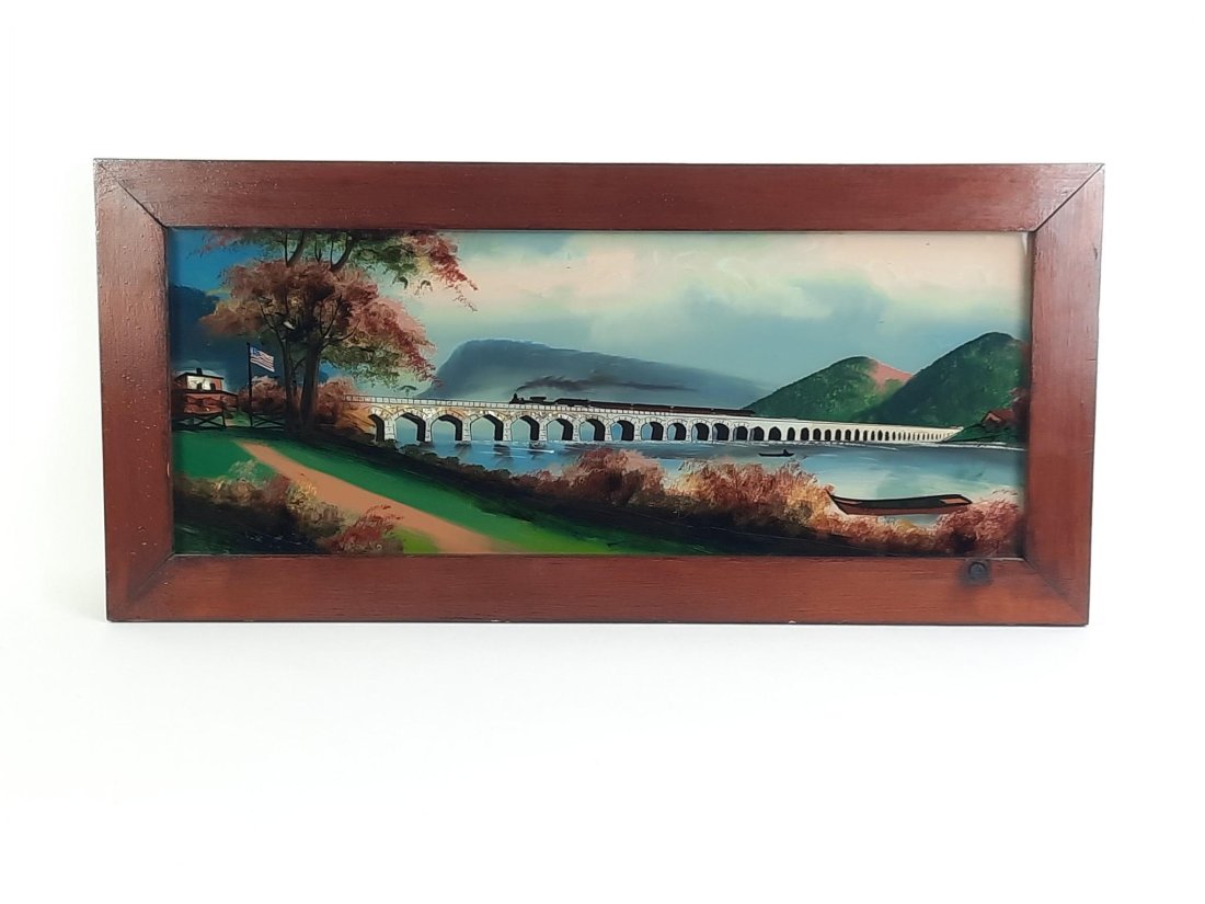 Rockville Bridge Reverse Glass Painting (1 of 2)