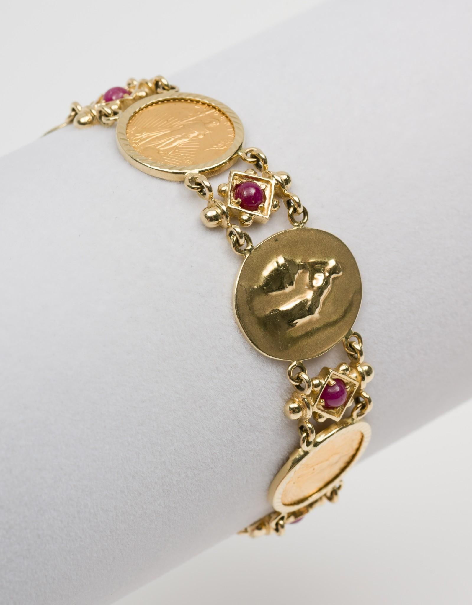 14k Gold Coin Bracelet (1 of 4)