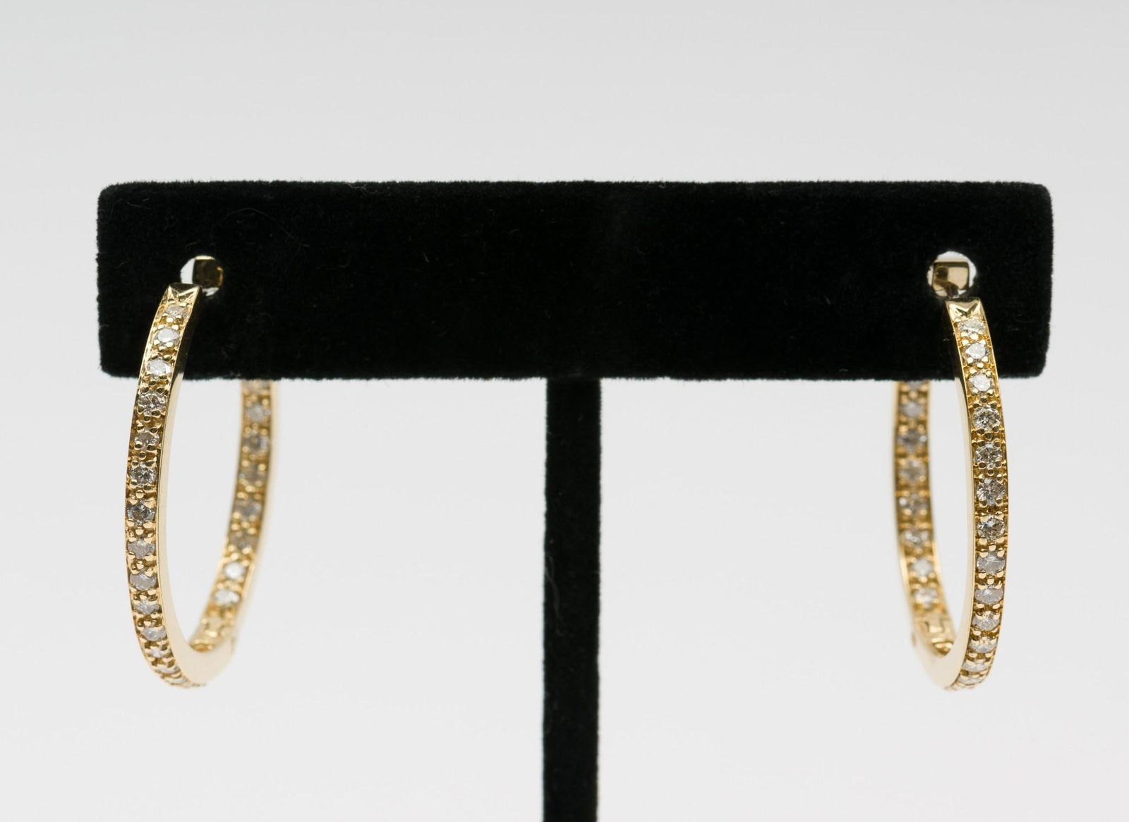 14K Gold & 1.8 CTW Diamond Hoop Earrings (1 of 4)