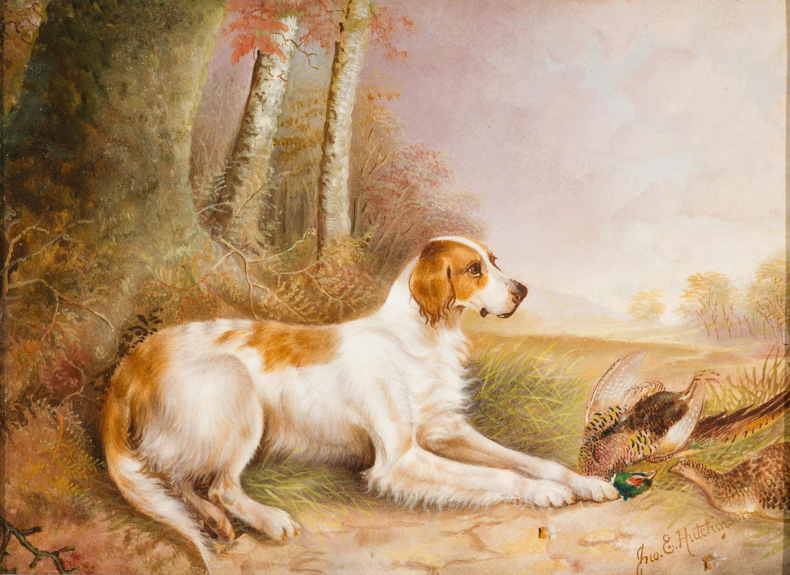 A Pair of John E. Hutchinson 1833 - 1910 Oil on Board Paintings (1 of 9)