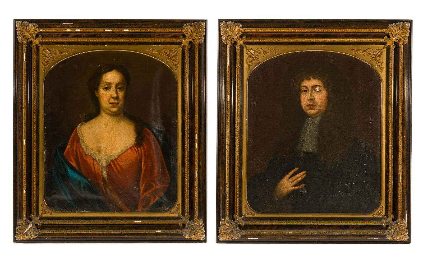 Pair of late 1700's or early 1800's Portraits Oil on Canvas Paintings (1 of 13)