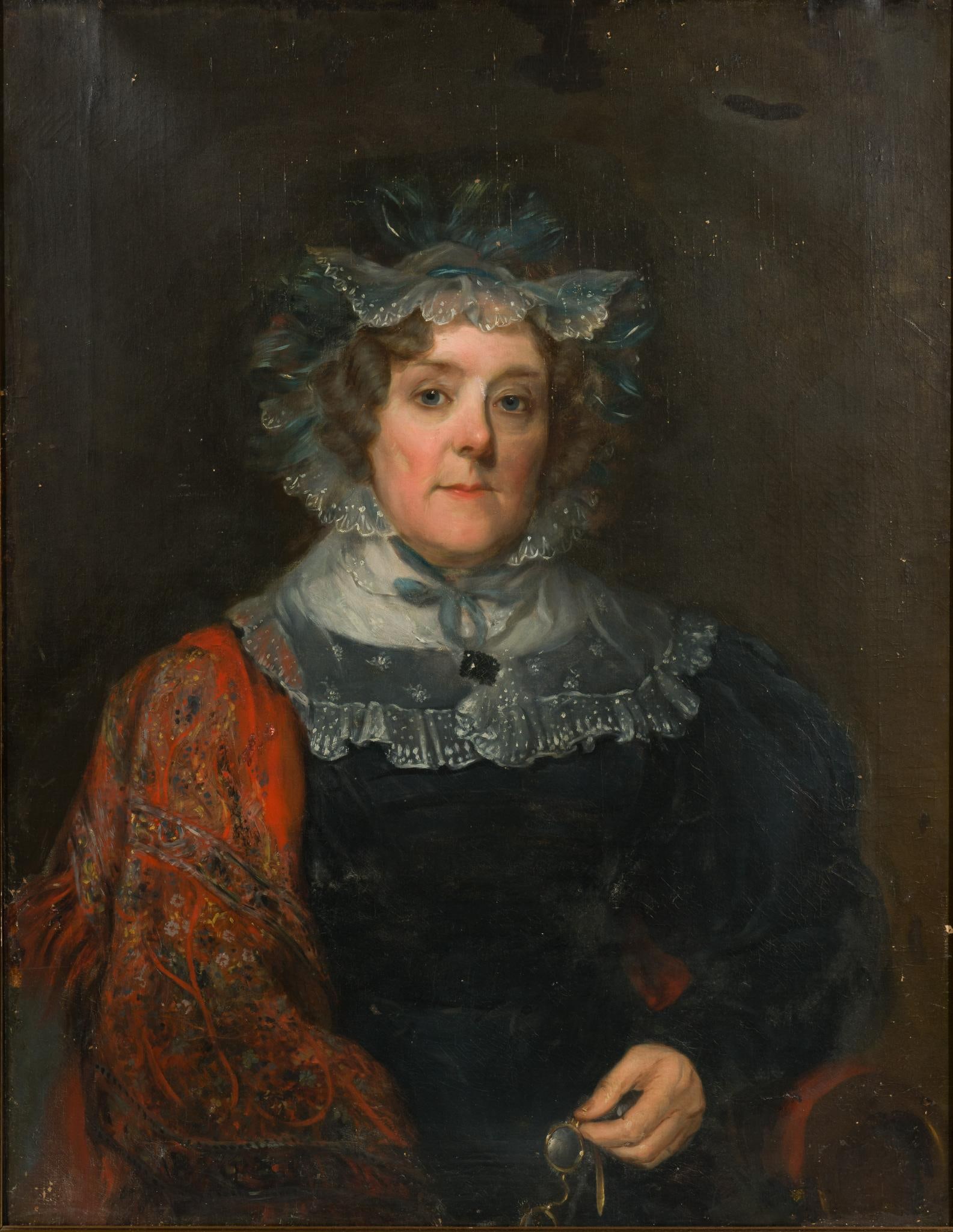 19th Century Oil on Canvas Portrait Painting (1 of 4)