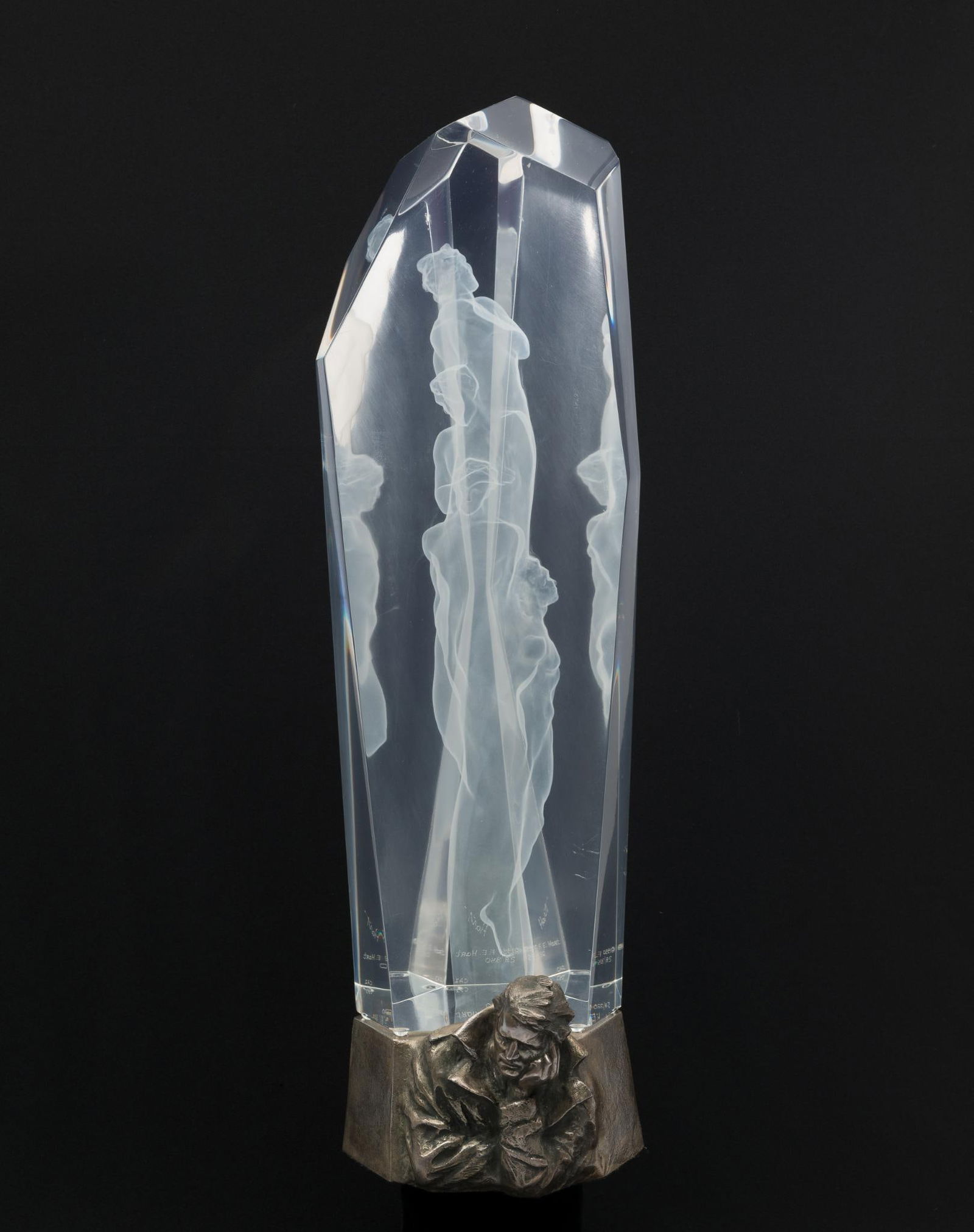 Frederick Elliot Hart (American 1943-1999) Acrylic Sculpture, Elegy (1 of 6)