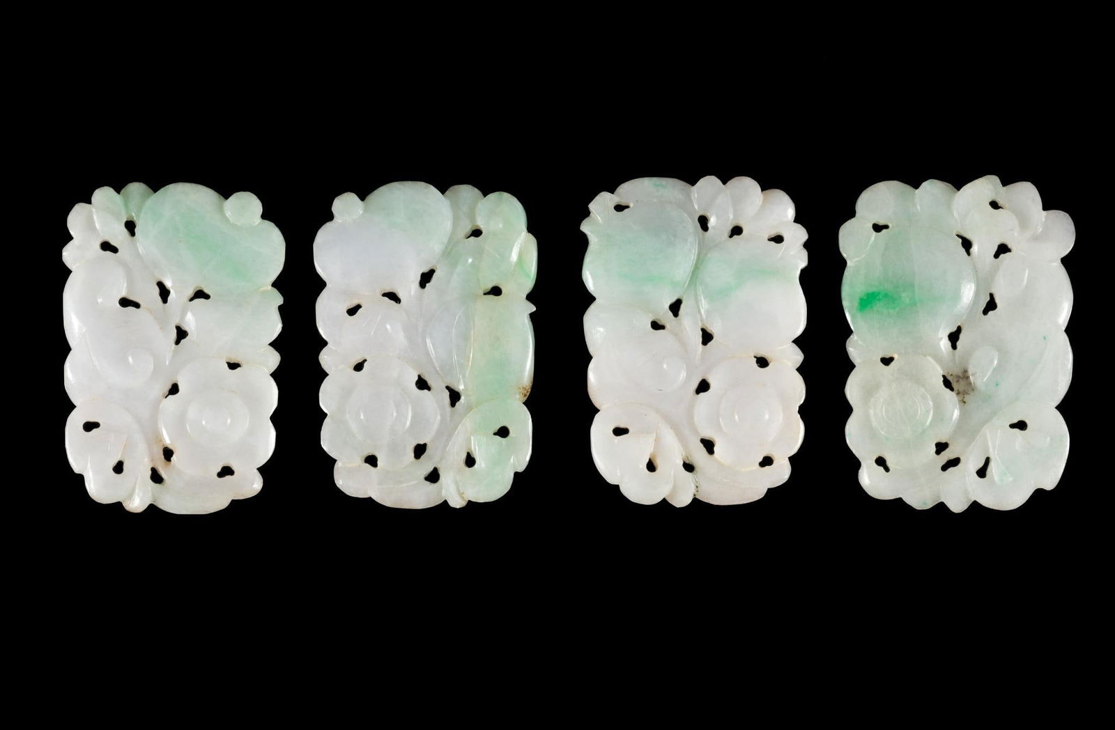 4 Qing Dynasty (1636-1912) Jade Rectangular Pendants (1 of 3)