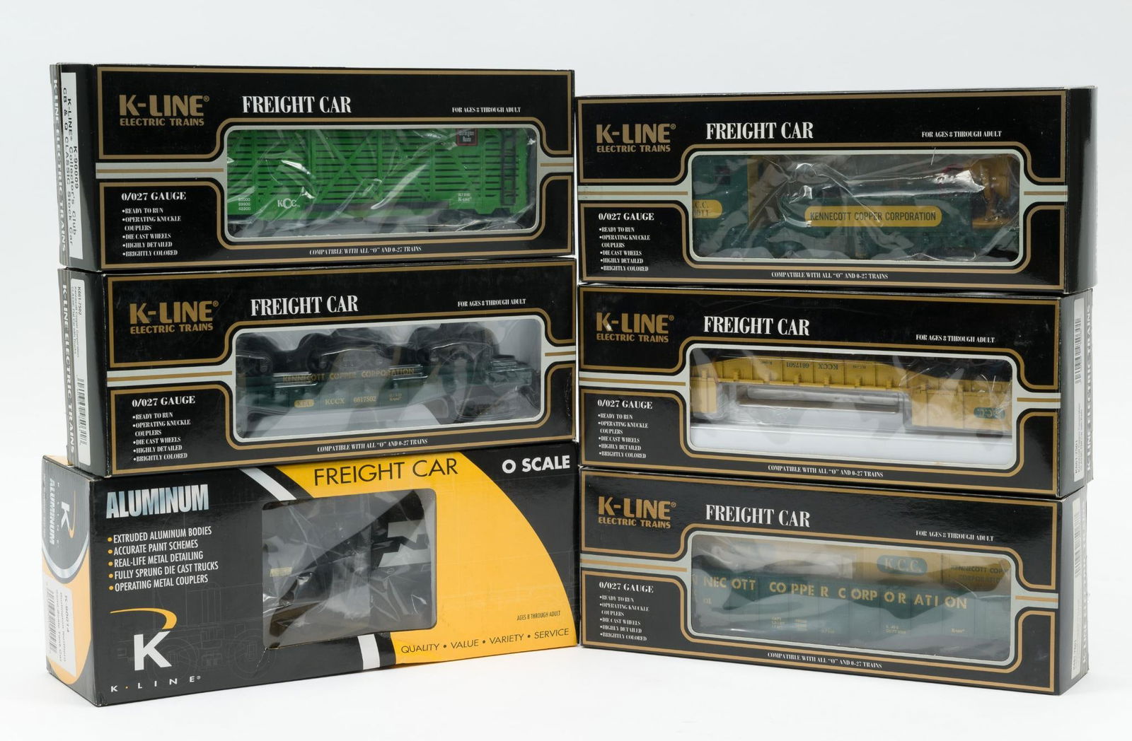 6 Pieces of O-Gauge K-Line Mixed Freight (1 of 2)