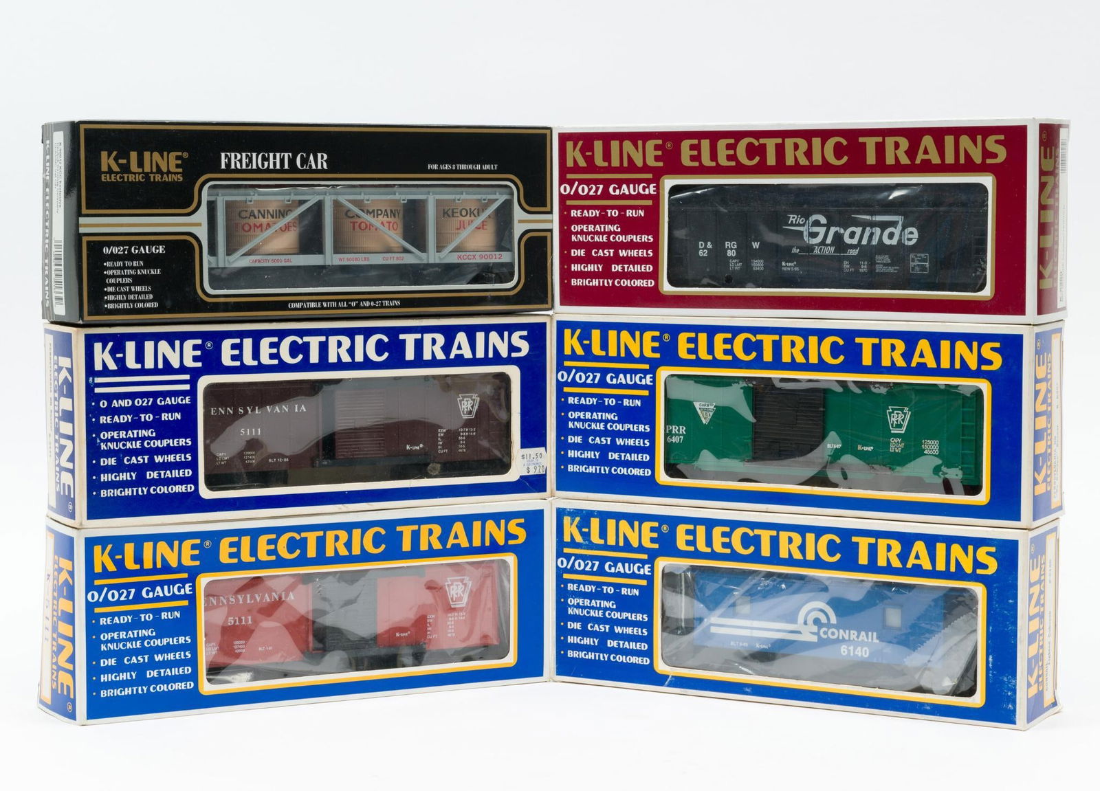 6 Pieces of K-Line O-Gauge Freight (1 of 2)