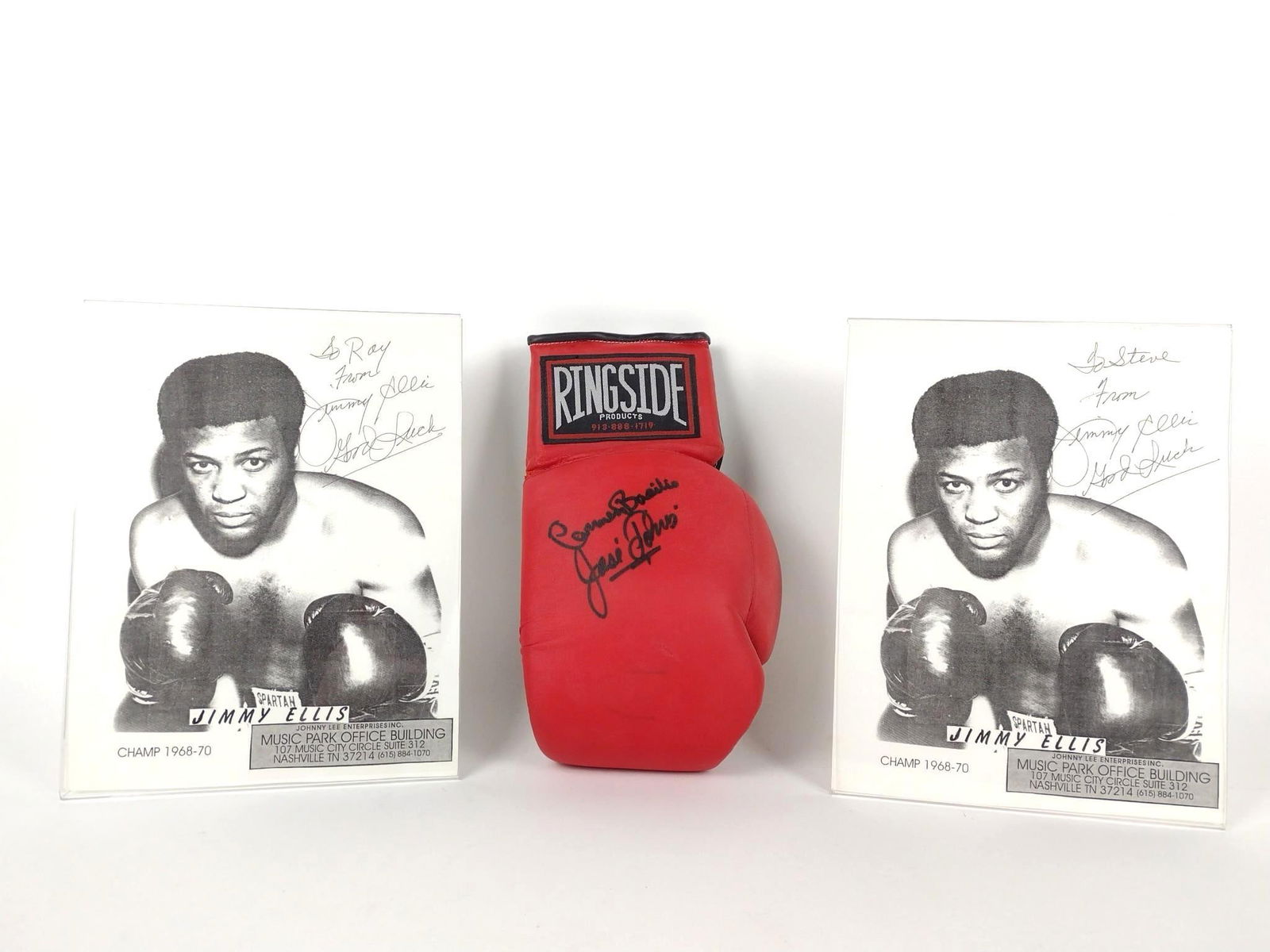 3 Boxing Autographs incl 2 Jimmy Ellis Photos and Jose Torres Glove (1 of 4)