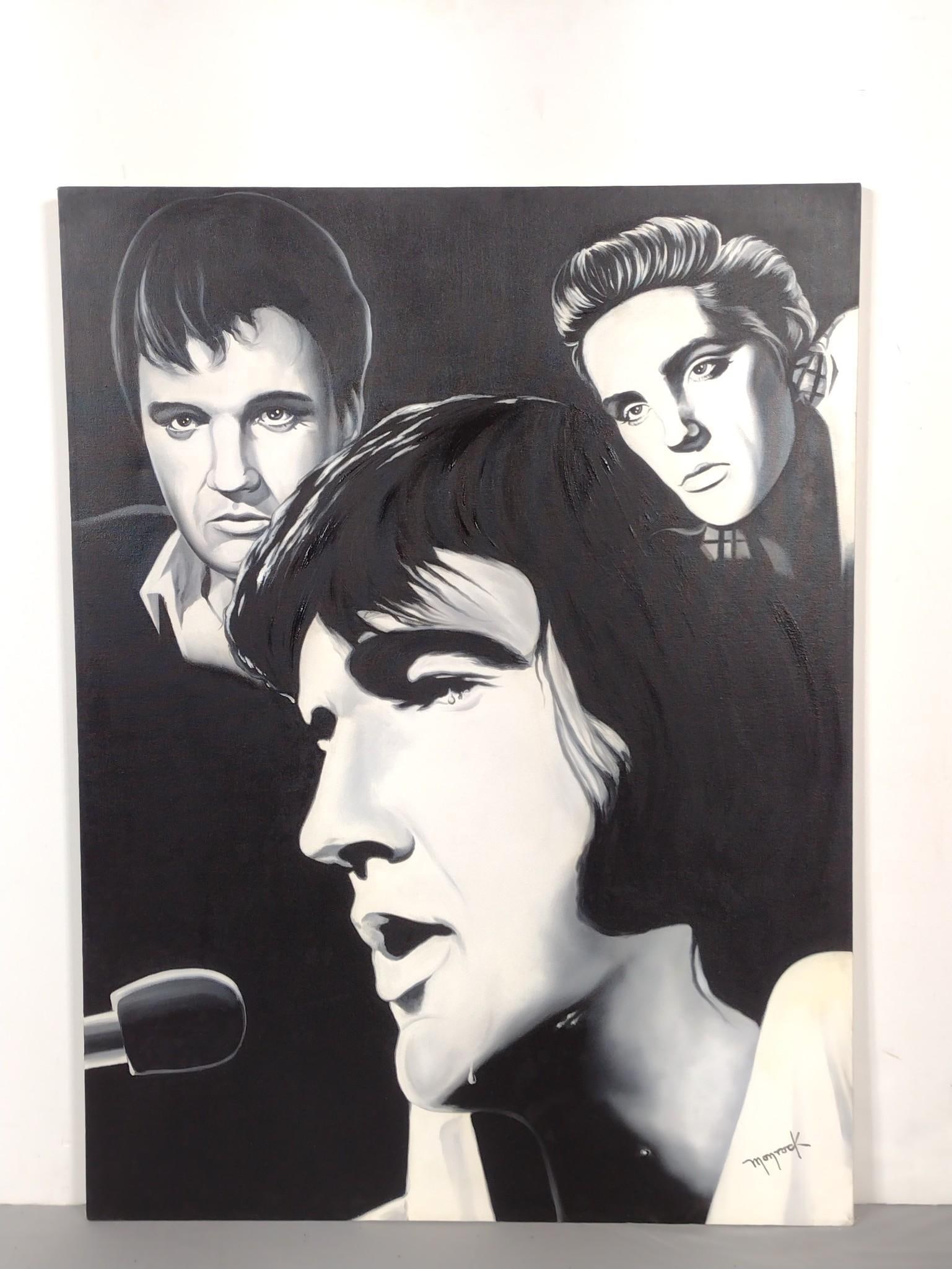 Hector Monroy "Monrock" Elvis Painting (1 of 3)