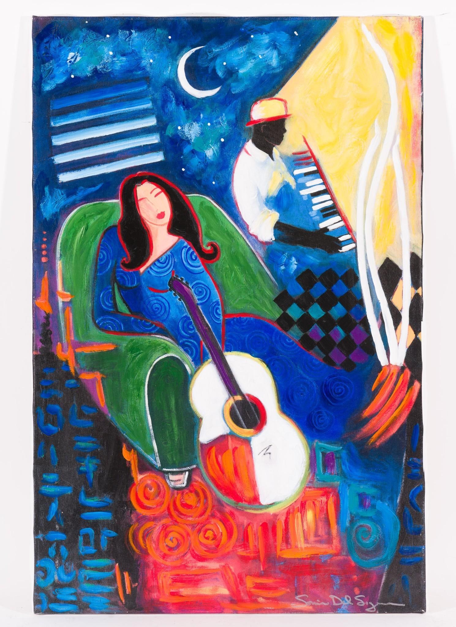 Sonia Del Signore "Jazz Club" Mixed Media (1 of 4)