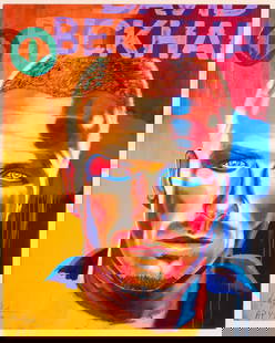 Michael Joseph "Herbalife / David Beckham" Silkscreen: Certificate of authenticity included. Sight: 30" high x 24" wide. Overall with frame: 39" high x 32" wide. LR