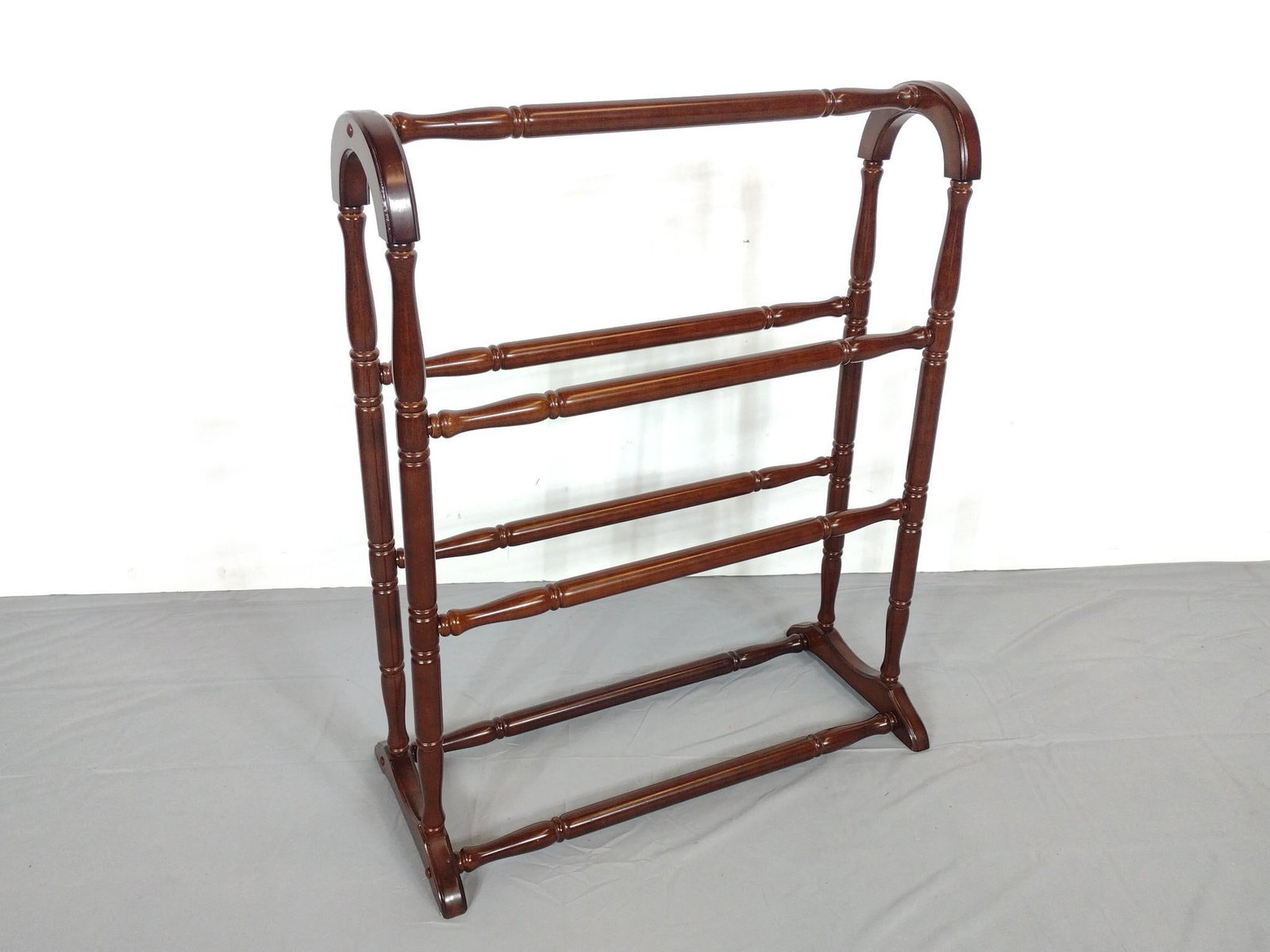 Bombay Company Quilt Rack: 27-1/4" wide X 12" deep X 33-1/2" high. MG.