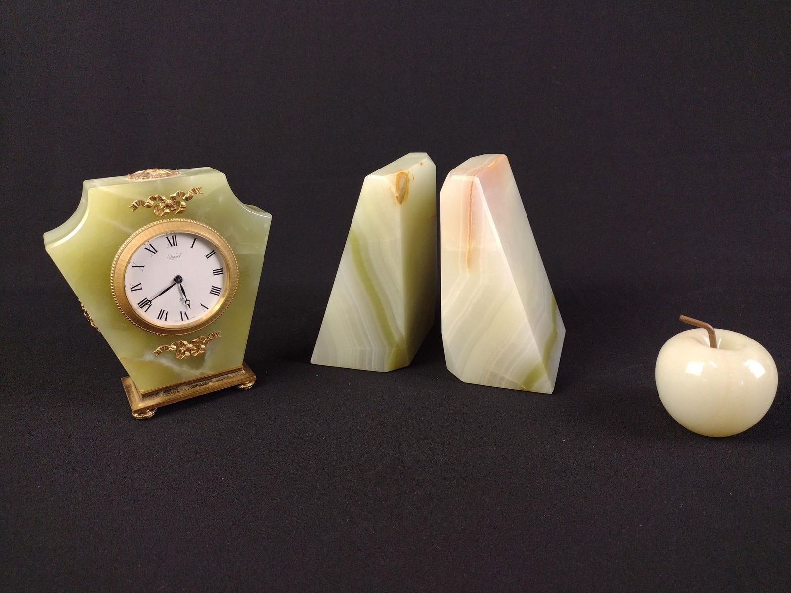 4 Pcs Hardstone incl Imhof Clock (1 of 6)