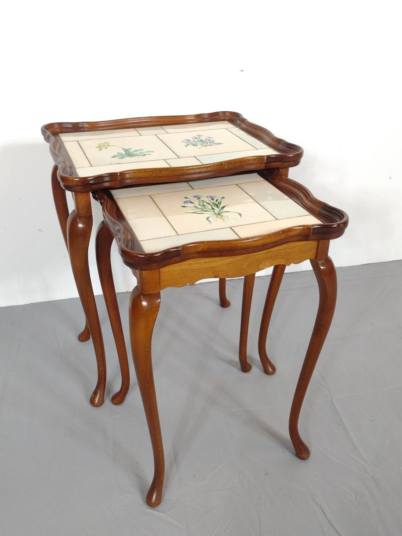 2 Tile Top Nesting Tables (1 of 5)