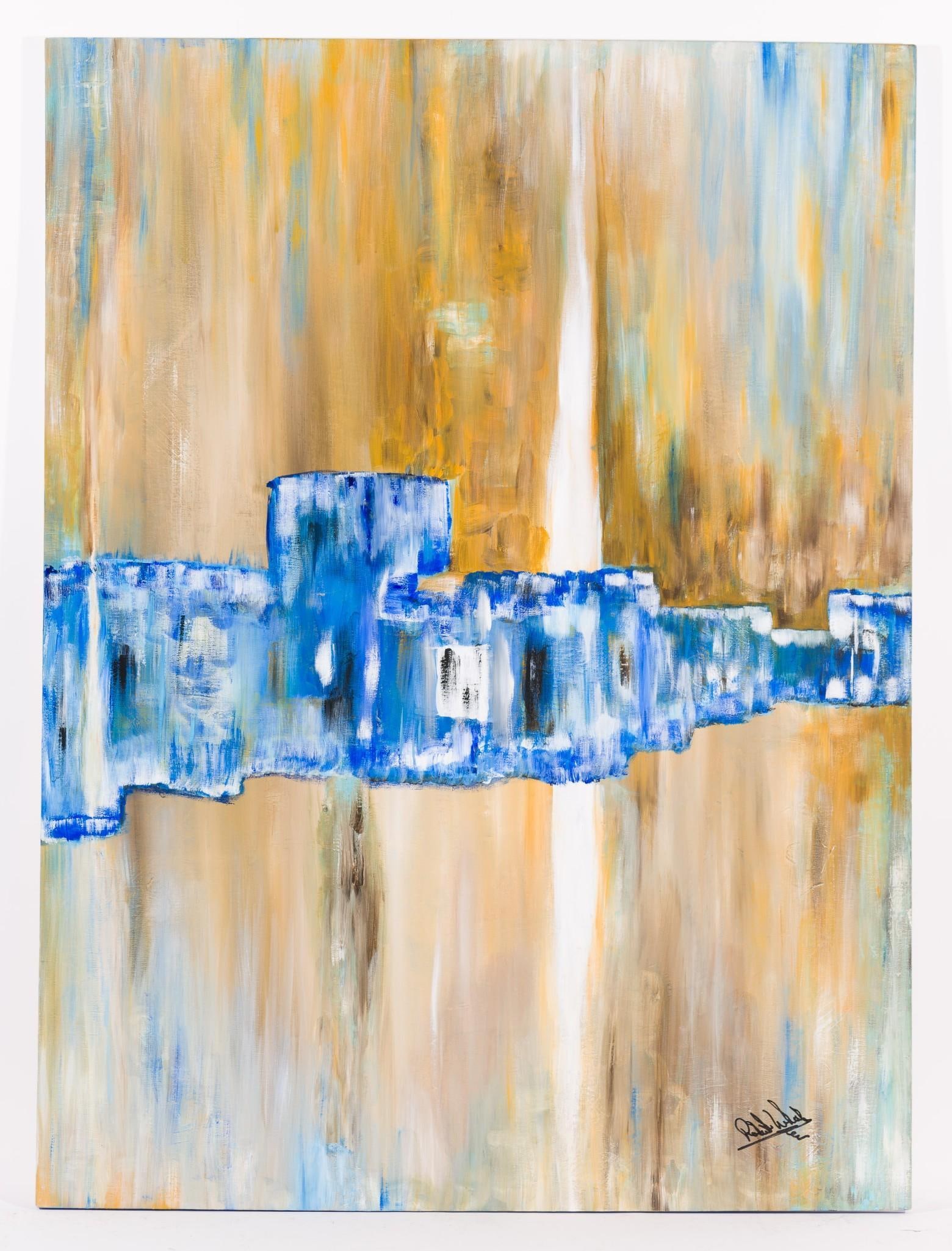 Robert Wheeler "Blue Desire" Painting: Robert Wheeler,California Artist has had His work on display at the Louvre in France. Certificate of authenticity included. Overall: 36" high x 48" wide. LR