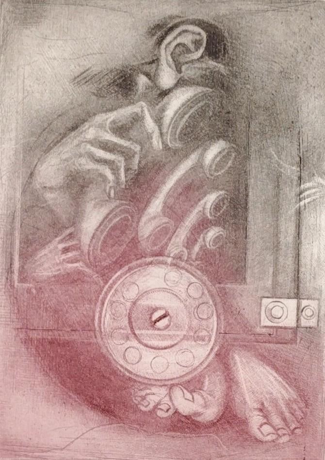 G. H. Rothe "Telephone" Ltd Ed Etching (1 of 4)