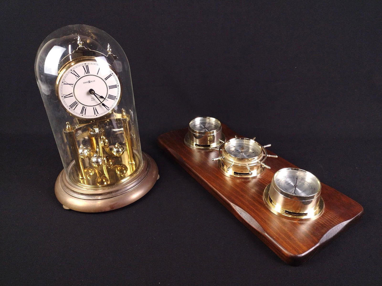 Howard Miller Annivasary Clock and Springfield Nautical Gauges (1 of 5)