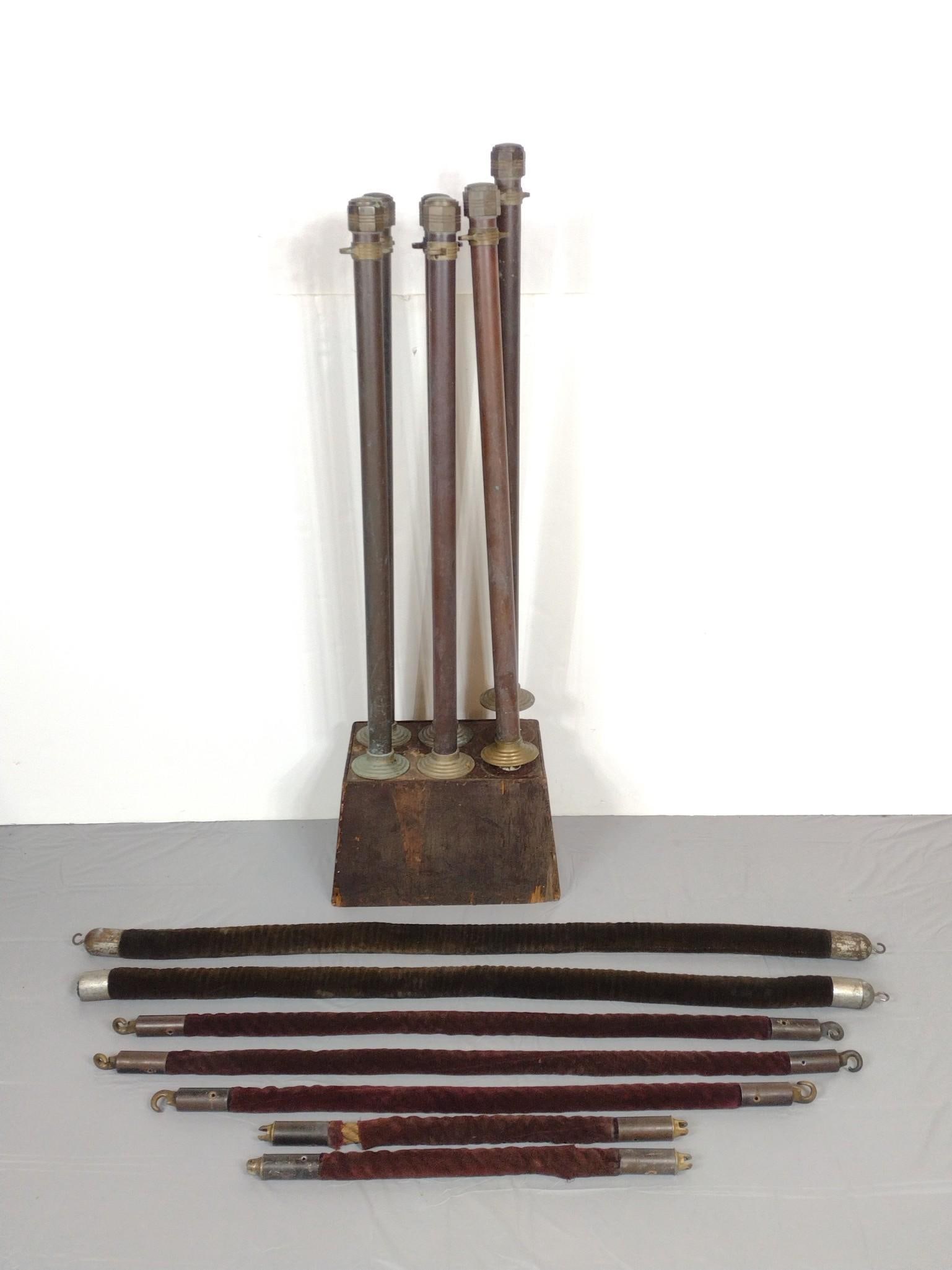 6 Stanchions From The Senate Theater Harrisburg Pa Auction