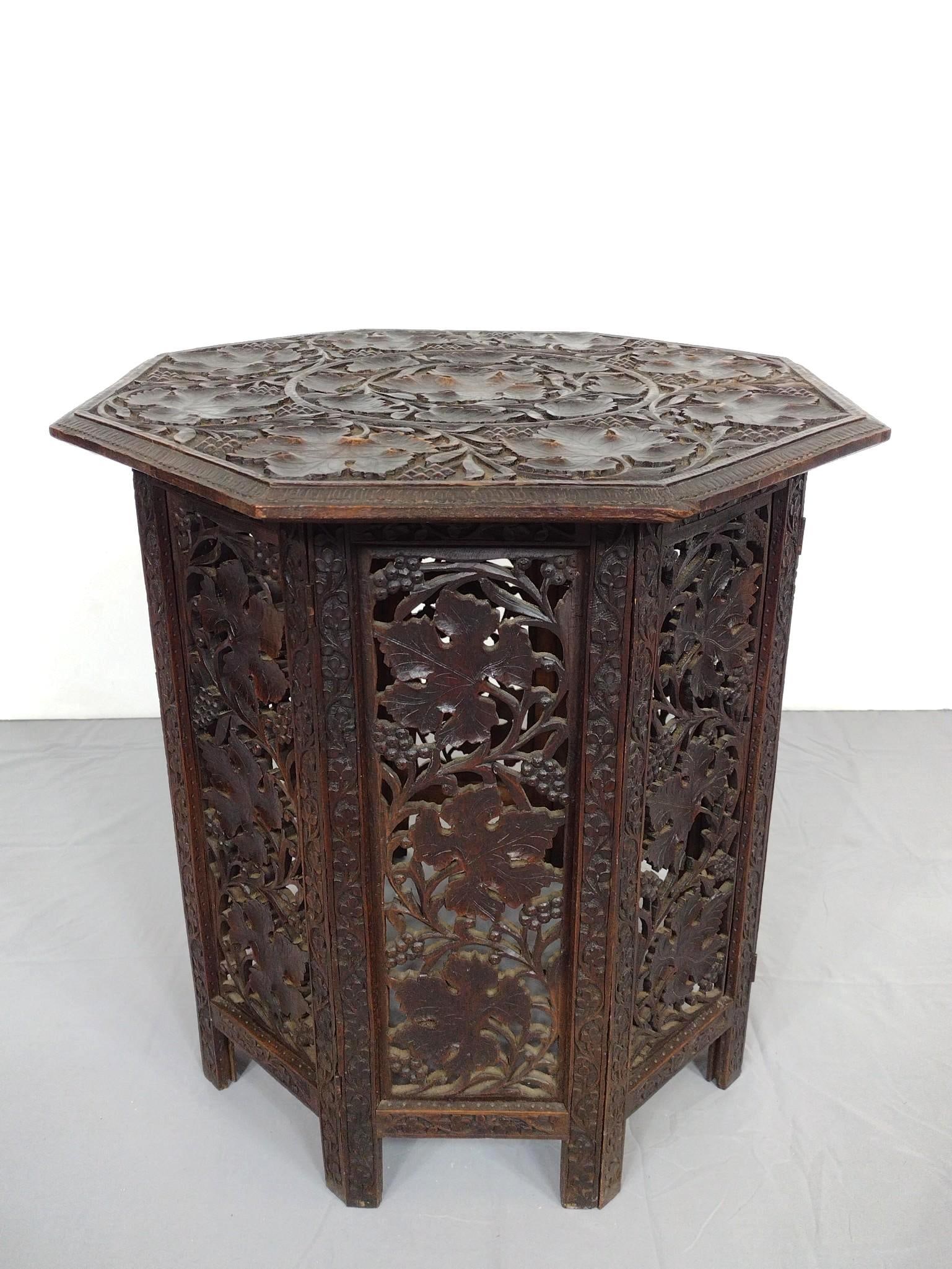 Carved Octagonal Table (1 of 4)