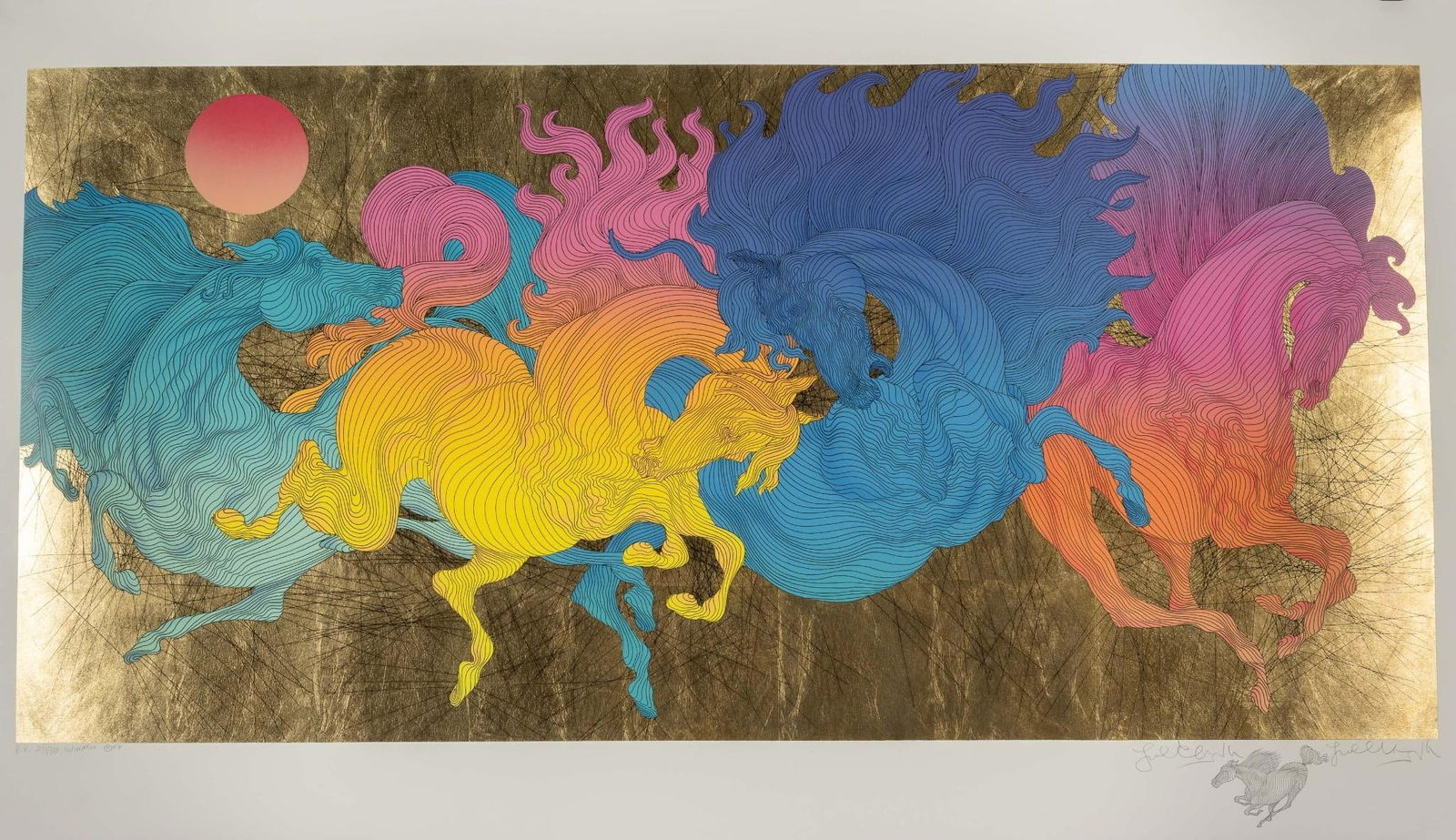 Guillaume Azoulay Serigraph With Gold Leaf "Winners" (1 of 4)