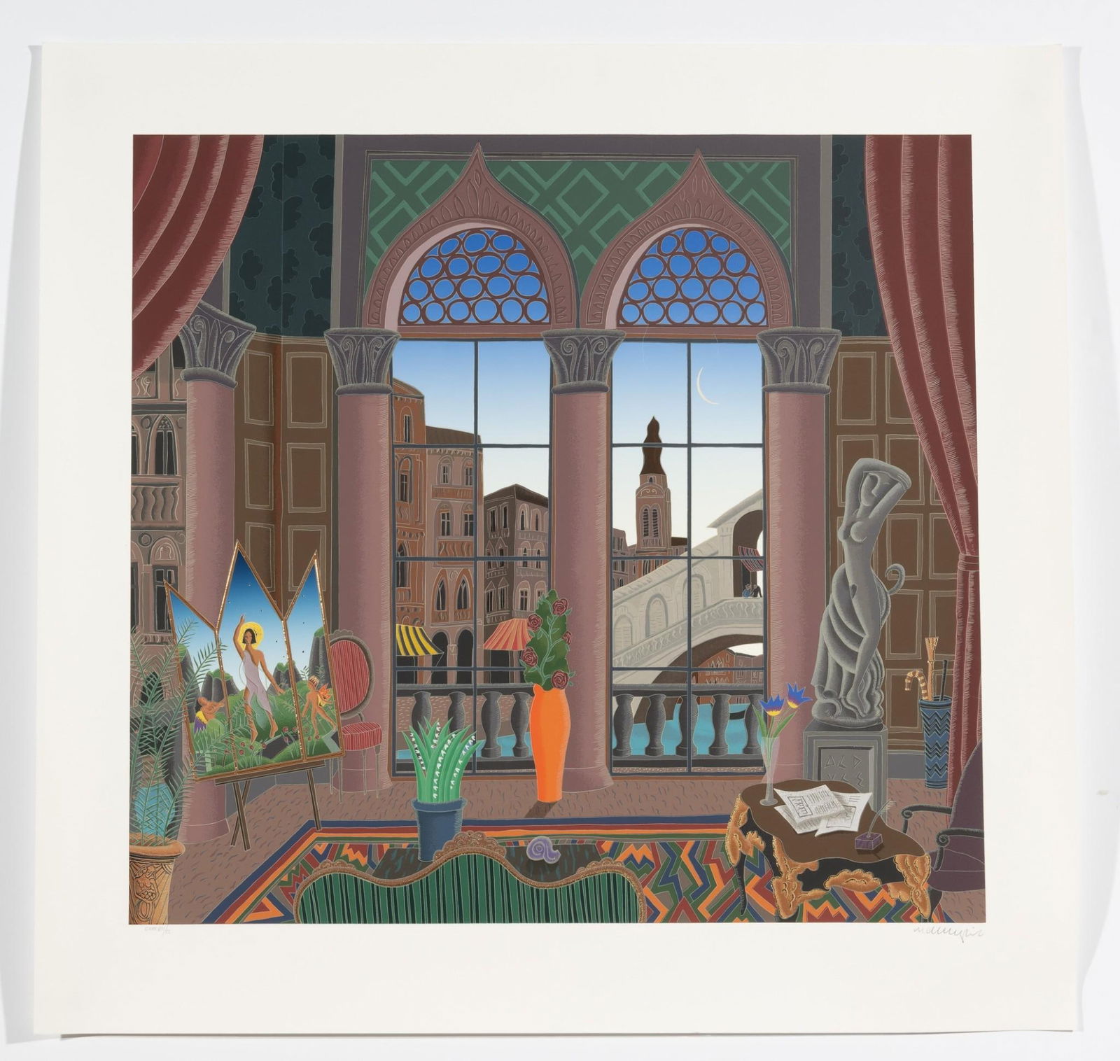 Thomas McKnight Silkscreen on Paper "Capriccio" (1 of 3)