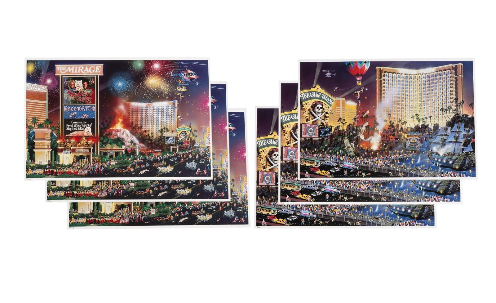 (6) Alexander Chen "The Mirage & Treasure Island" Serigraphs (1 of 19)