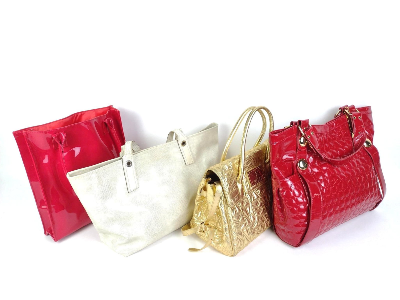 4 Handbags incl Maxx New York: Maxx New York 11" high x 20" wide x 6" deep. Light wear. EK