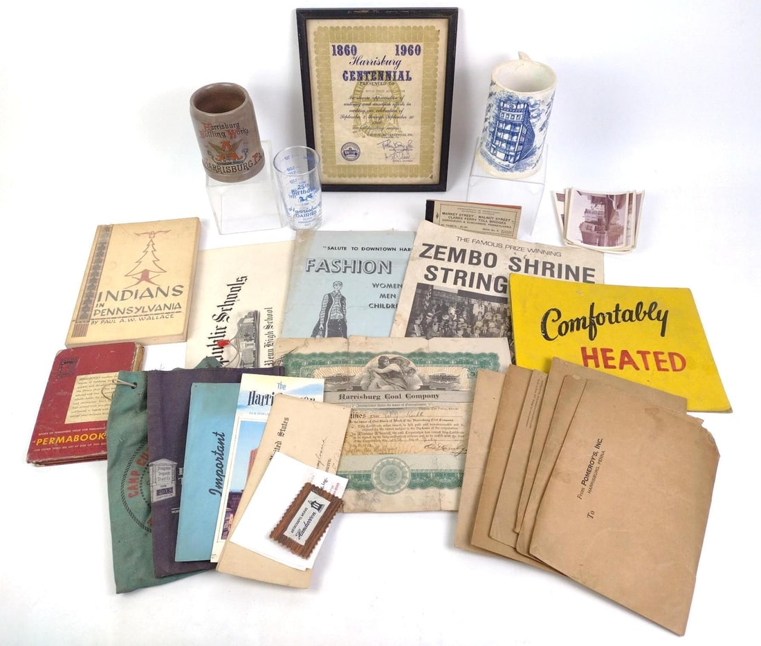 Grouping Harrisburg, PA Ephemera (1 of 8)