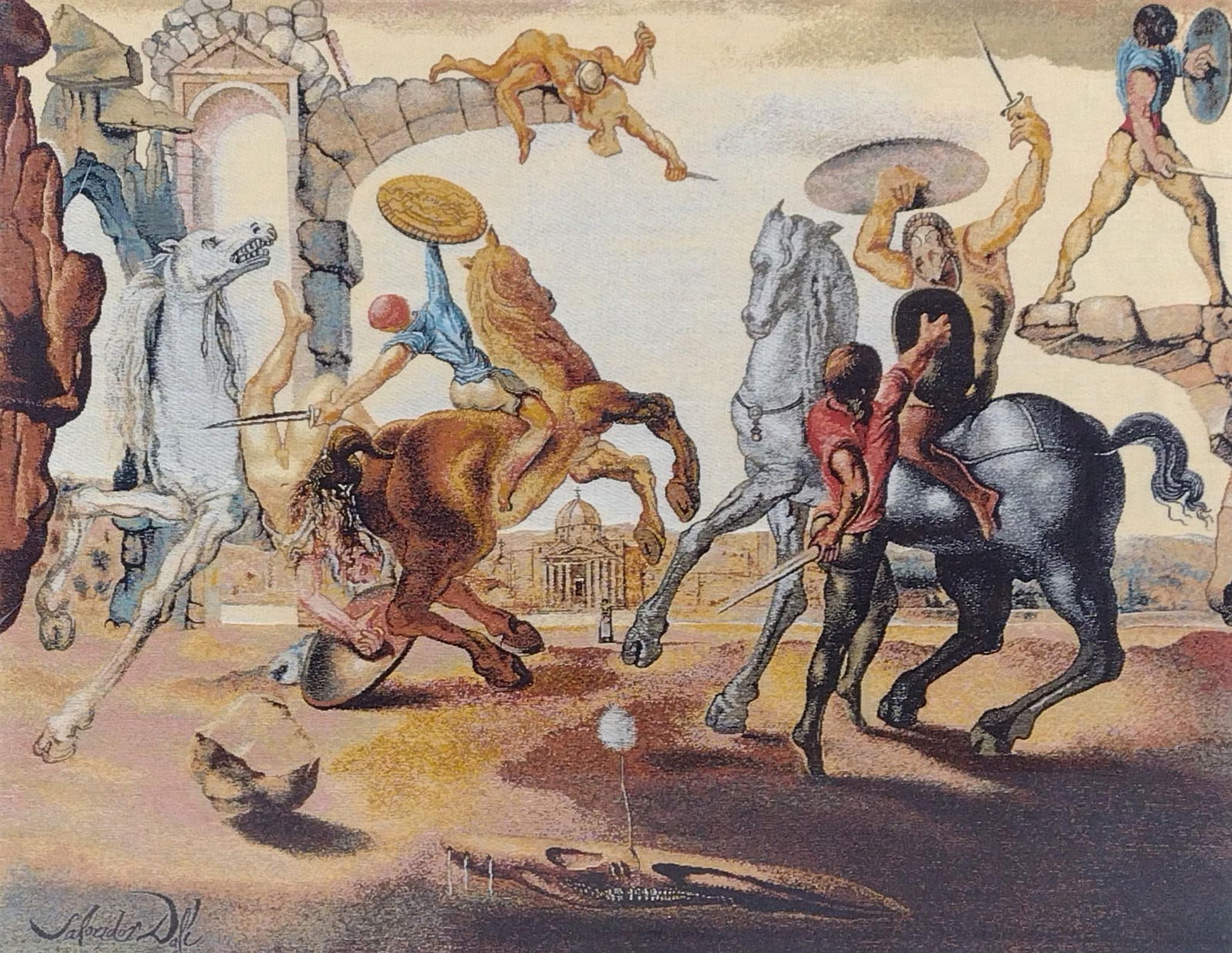 Jaquard Woven Wool Tapistry Salvador Dali (1 of 5)