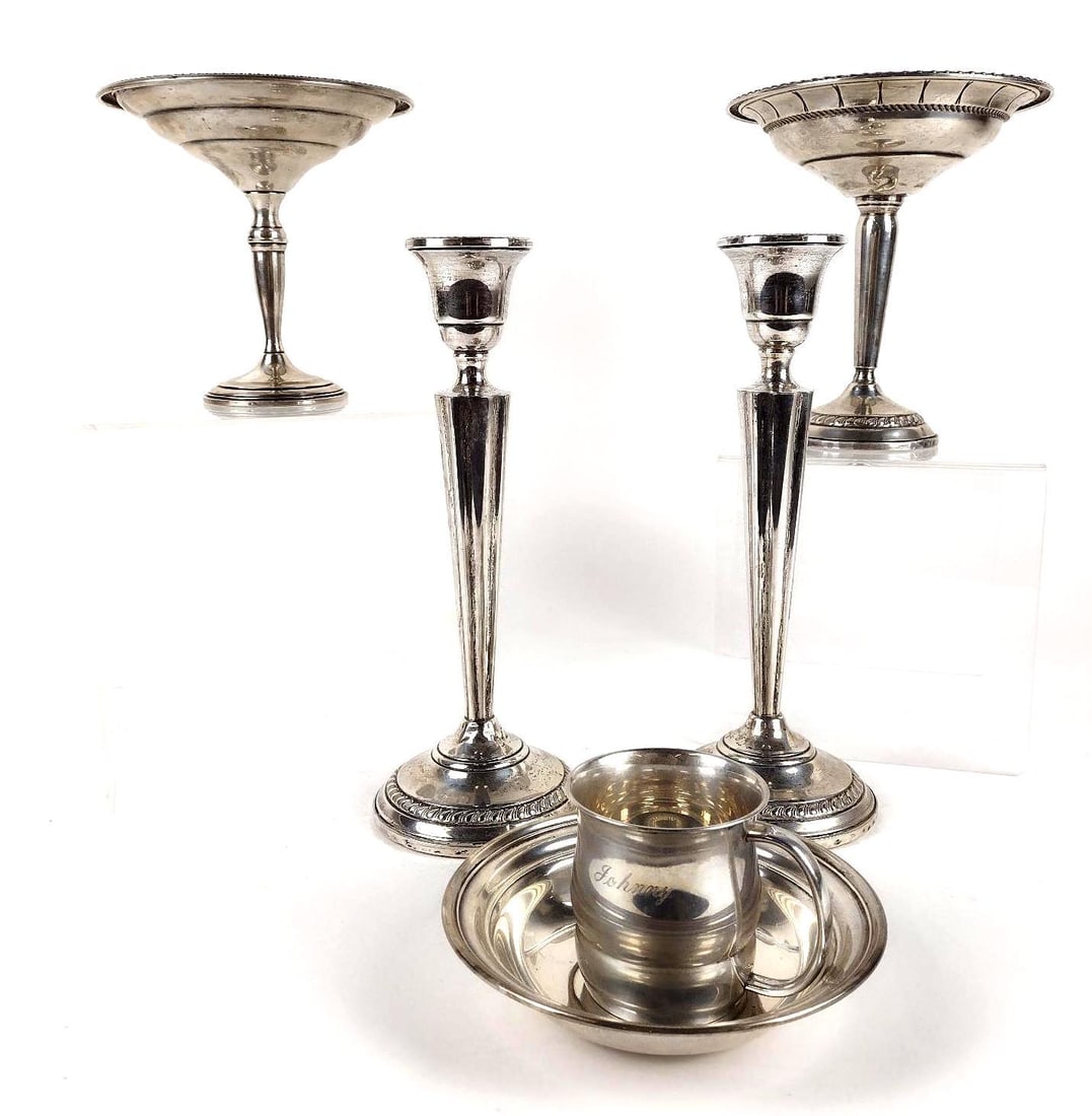 2 Pcs Sterling Silver; 4 Pcs Sterling Weighted (1 of 2)