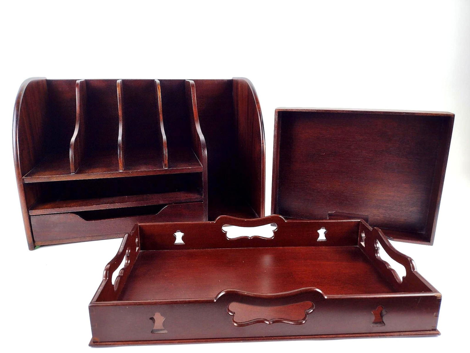 3 Wood Desk Trays (1 of 4)